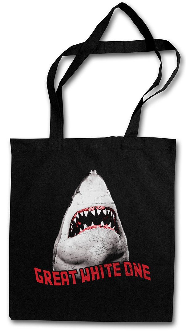 Urban Backwoods Beuteltasche White Shark II Stofftasche Weißer Hai Jaws Surfer Taucher Weiße Diver (1-tlg), Größen Hawaii Maui Australia