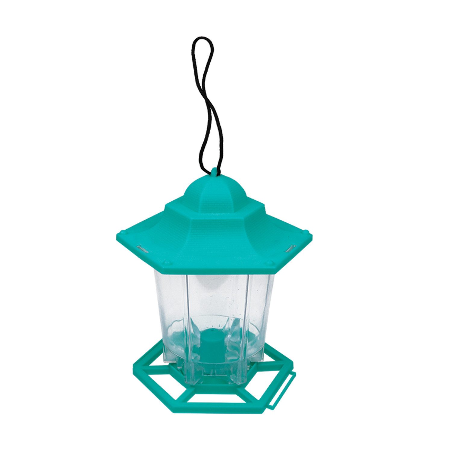 Greenmill Vogelhaus Transparentes Vogelfutterhaus 18cm, Mit Kunststoffdach grün