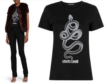 roberto cavalli T-Shirt ROBERTO CAVALLI PRINT MONOGRAM COTTON T-SHIRT TOP LOUNGE ICONIC