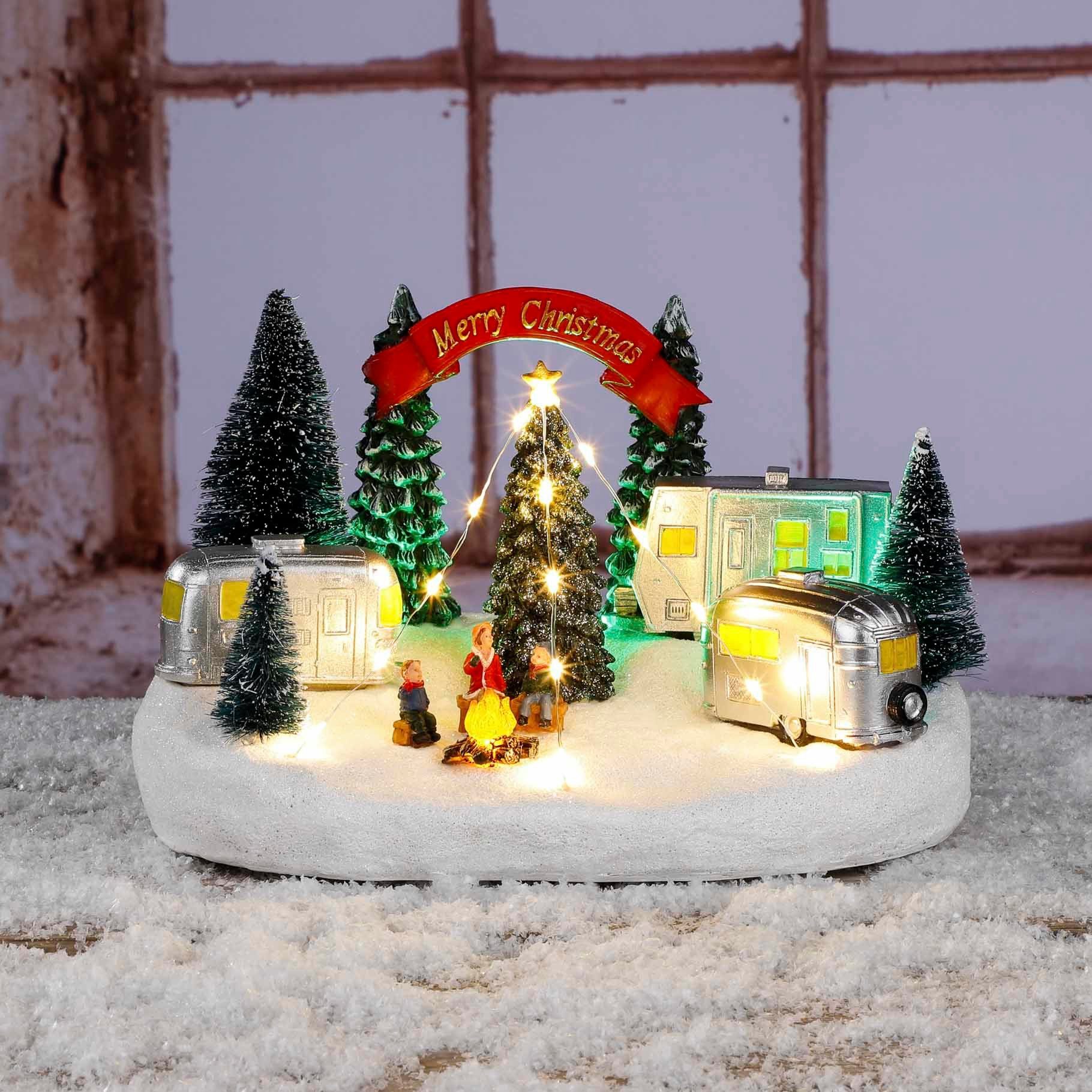 HI Dekoobjekt Beleuchtete Weihnachtsstadt ca. 26 x 18 x 16 cm (1 St)