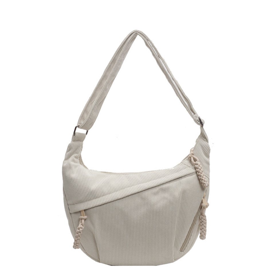Cachito Umhängetasche Schultertasche Damen Kordsamt-Schultertasch, Mit Schultergurt Einstellbar, Gürteltasche für jeden Anlass