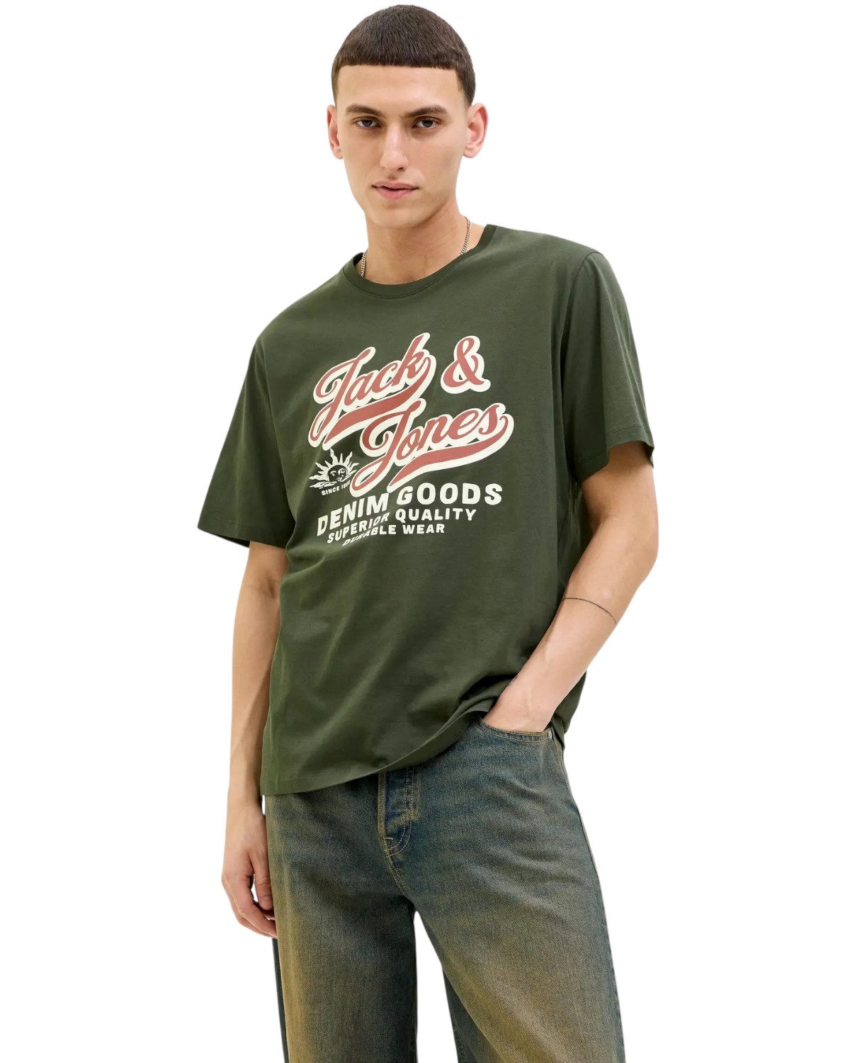 Jack & Jones Print-Shirt (Spar Set, 5er-Pack) T-Shirts mit Aufdruck aus Bau günstig online kaufen