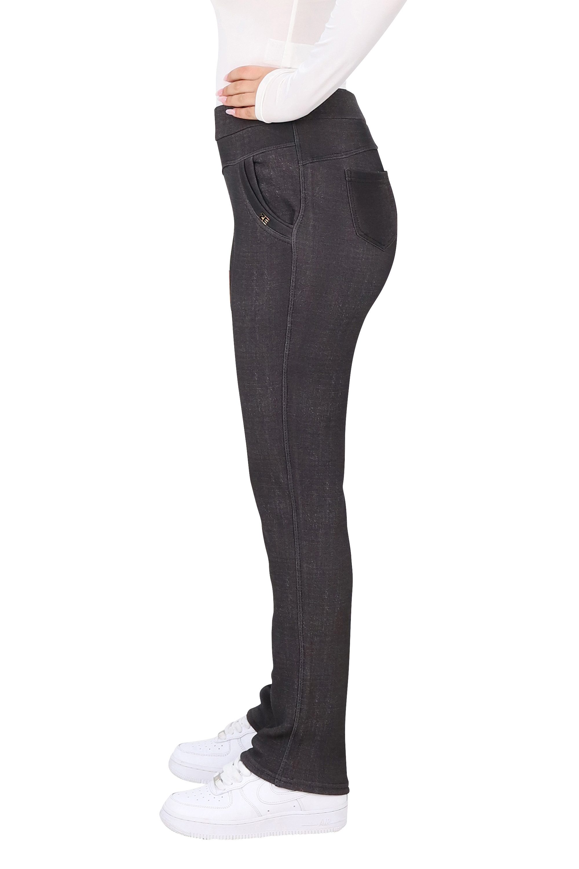 Thermohose malito Damen gefütterte Jeans-Optik Jeggings 7031 gefütterte weiche Jeans-Optik Jeggings