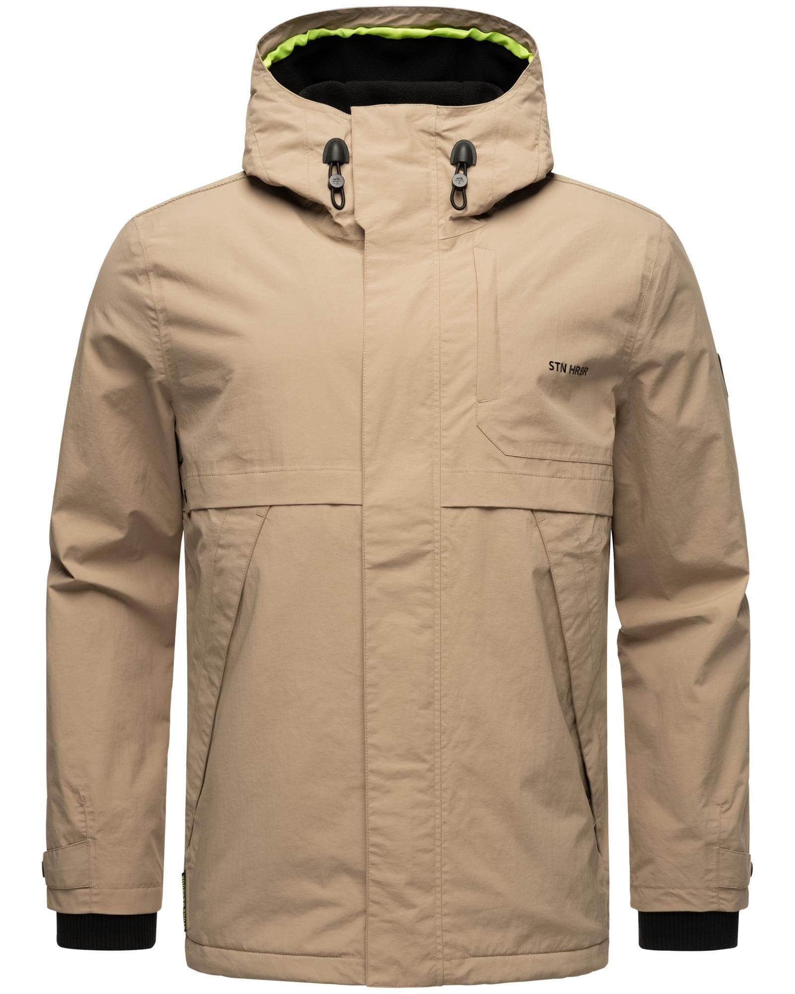 Stone Harbour Regenjacke Zanjaar Wasserdichte Herren Übergangsjacke mit Fleece-Futter