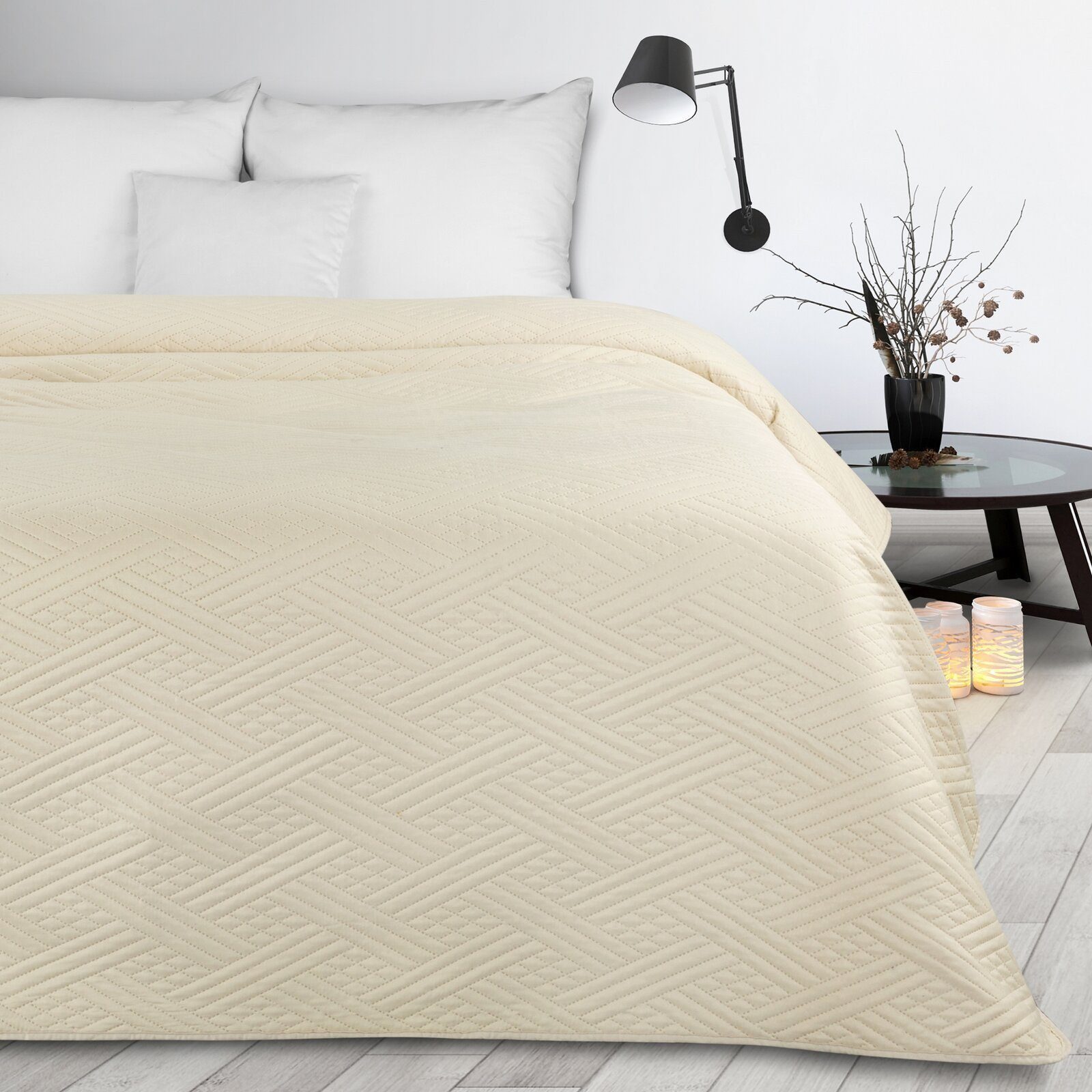 Design91 Tagesdecke Bettrüberwurf Steppdecke Allzweckdecke, Gesteppte günstig online kaufen