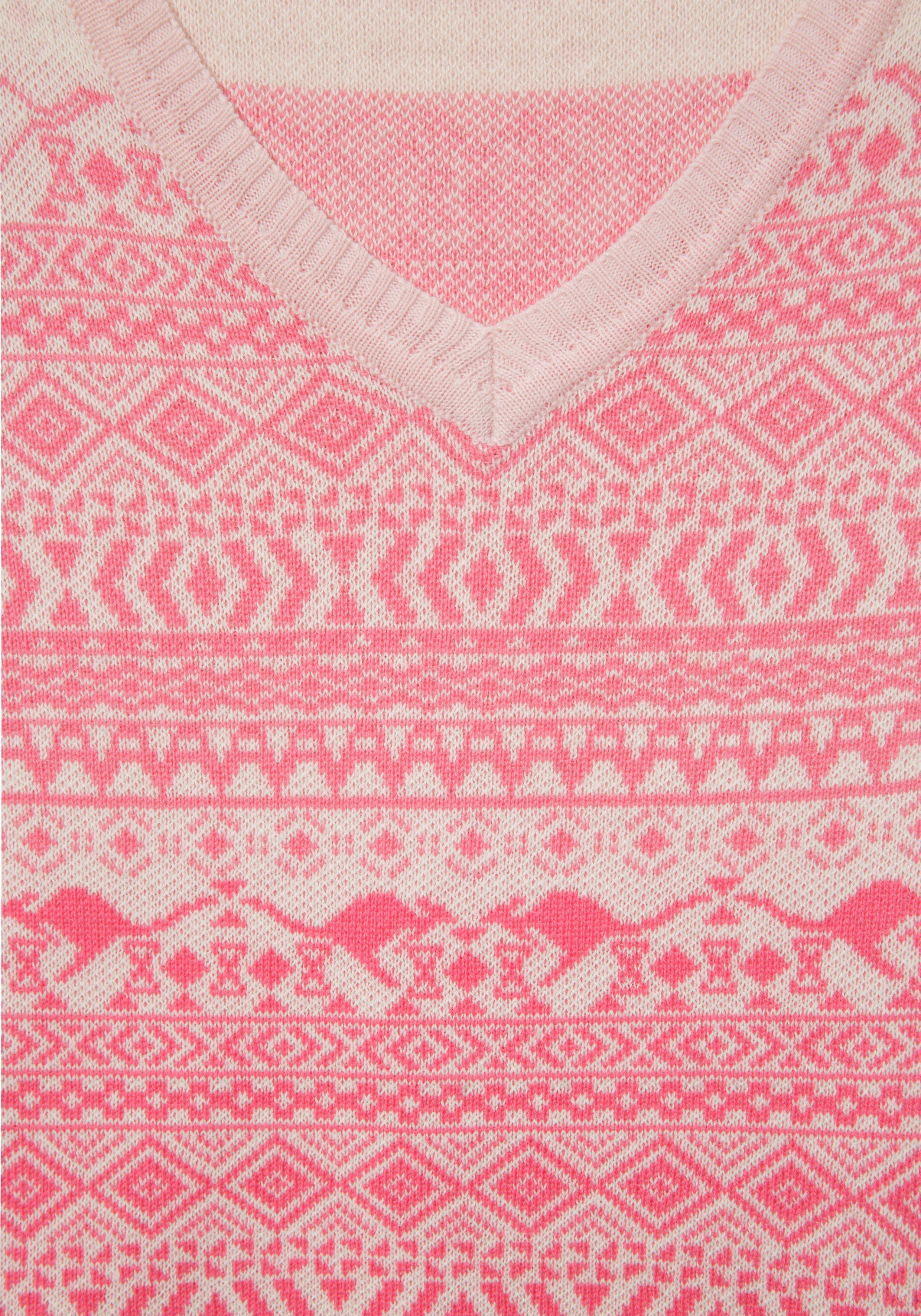 KangaROOS Jacquardpullover im Norweger-Muster mit kleinen Kängurus