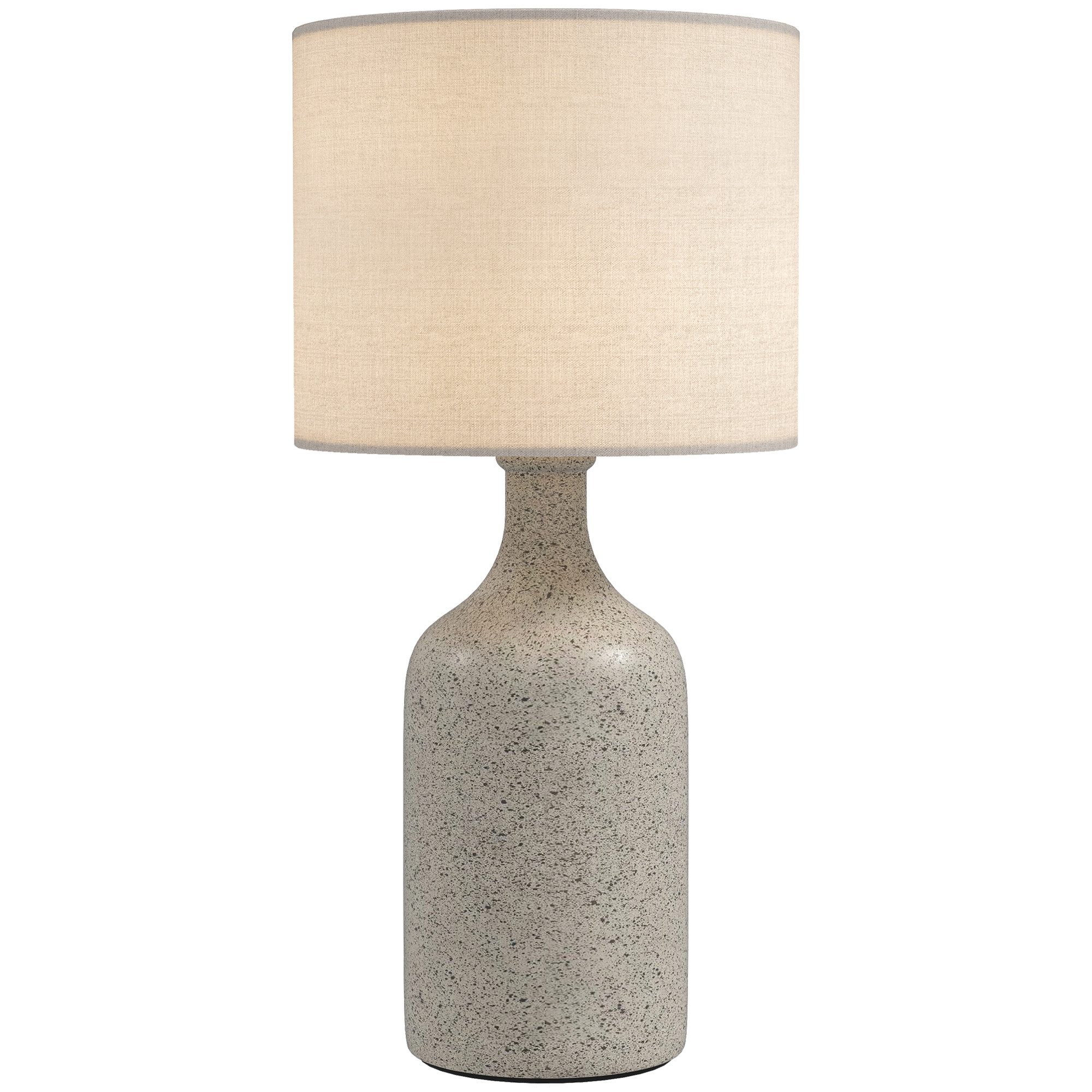 HOMCOM Tischleuchte Nachttischlampe mit Keramiksockel, Leinenschirm, Wippsc günstig online kaufen