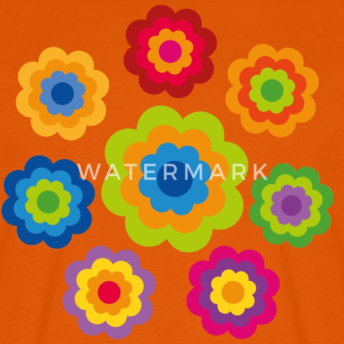 Spreadshirt T-Shirt 70er Jahre Hippie Flower günstig online kaufen