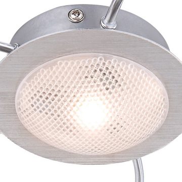 Globo LED Deckenleuchte, LED-Leuchtmittel fest verbaut, Warmweiß, Deckenlampe LED Deckenleuchte 6 flammig Chrom Alu Wohnzimmerlampe
