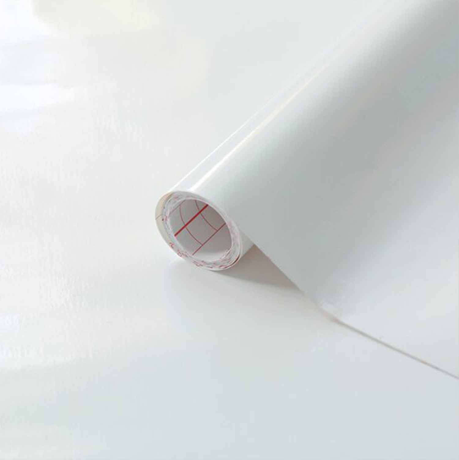 d-c-fix Möbelfolie Uni Lack weiß - selbstklebende Dekofolie Klebefolie für Möbel Küche, Designfolie - pflegeleicht, zuschneidbar und rückstandslos entfernbar