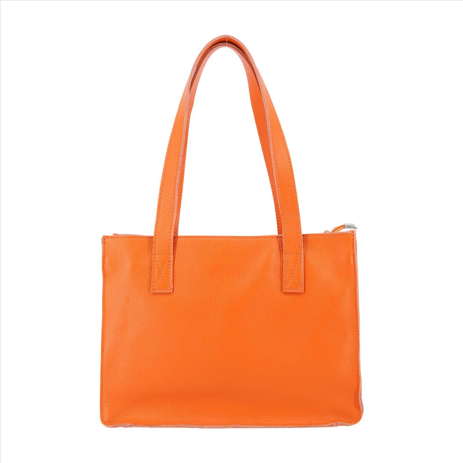 MIRROSI Shopper aus Echtleder, Made in Italy, Henkeltasche Tasche (1 innere Seitenfach mit Reißverschluss), Mittelgroß (ca.32,50x23x10cm) Hauptfach mit Reißverschluss