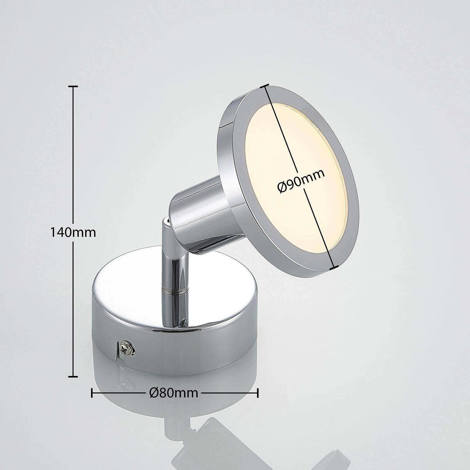 Lindby LED Einbaustrahler Ayden, Leuchtmittel inklusive, warmweiß, Modern,  Metall, chrom, 1 flammig, inkl. Leuchtmittel, GU10