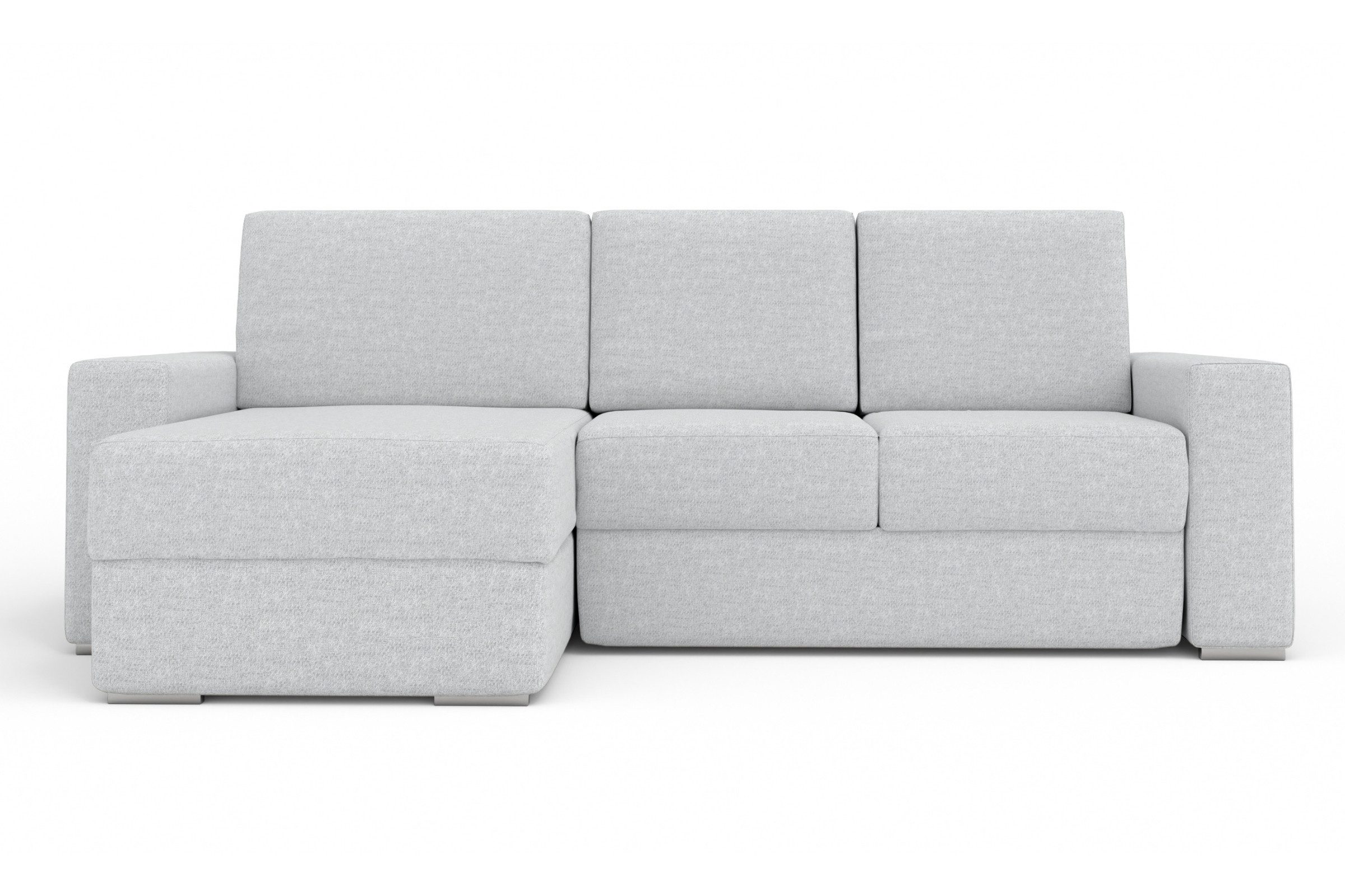 Deine Möbel 24 Ecksofa CORD - MINI 240 cm breit in Cord-Stoff / Webstoff Kuschelsofa, Ecksofa mit Ottomane 3 Teile, lose Rückenkissen waschbare Kissenbezüge Sofa in verschiedenen Farben