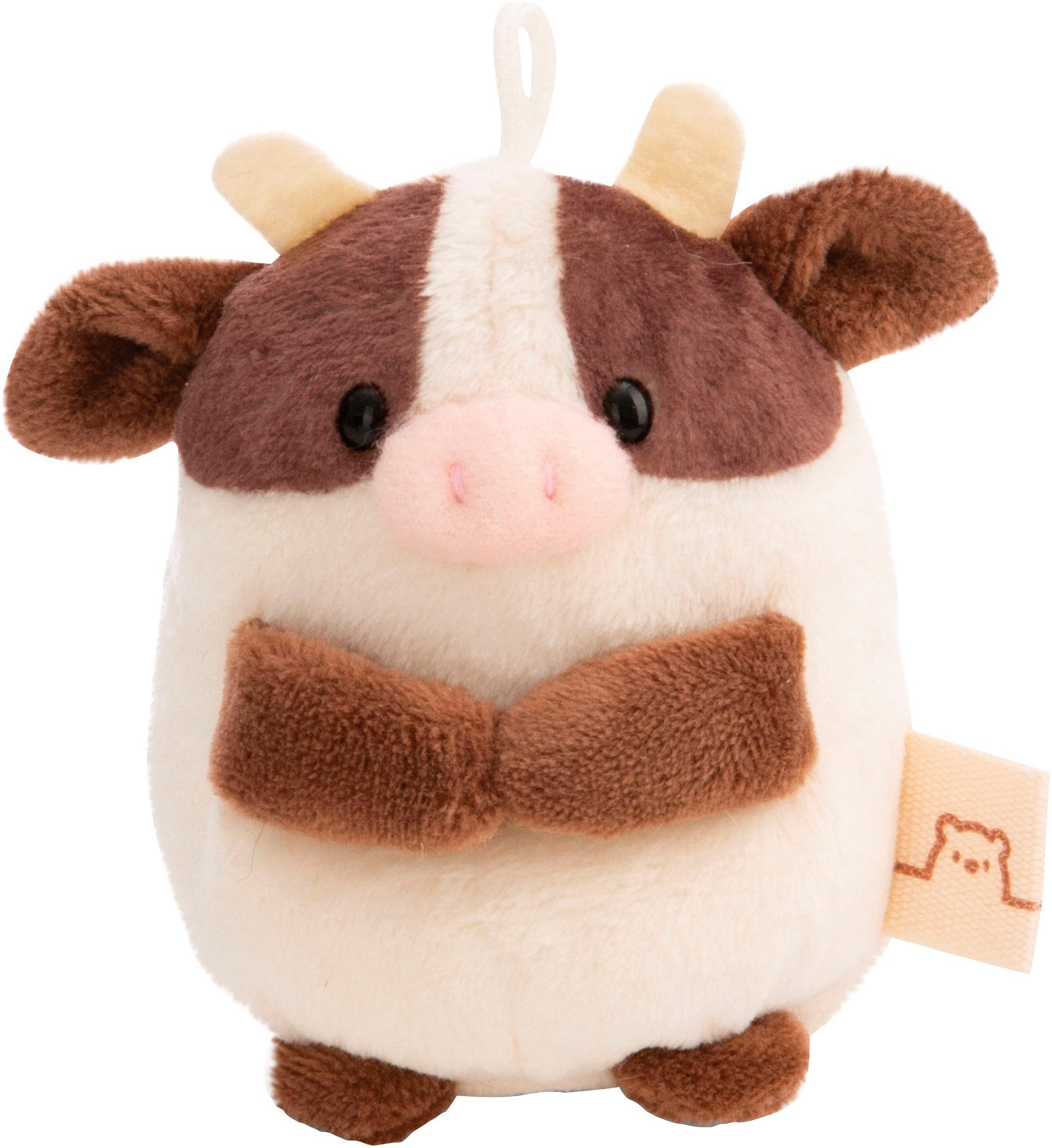 Nici Kuscheltier mymochi, Set Kuh Moona 8 cm mit Milch-Shake und Softeiskostüm