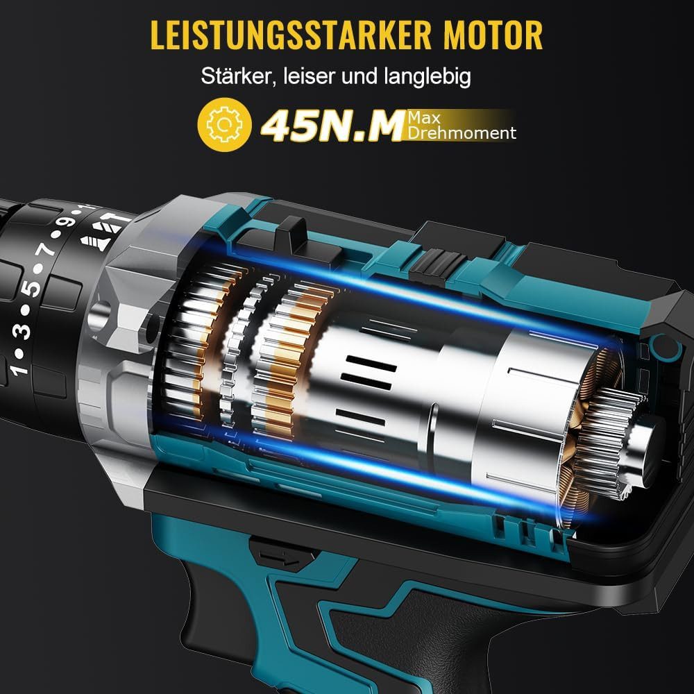 CONENTOOL Akku-Bohrschrauber Akkuschrauber Set Akku Bohrschrauber, günstig online kaufen