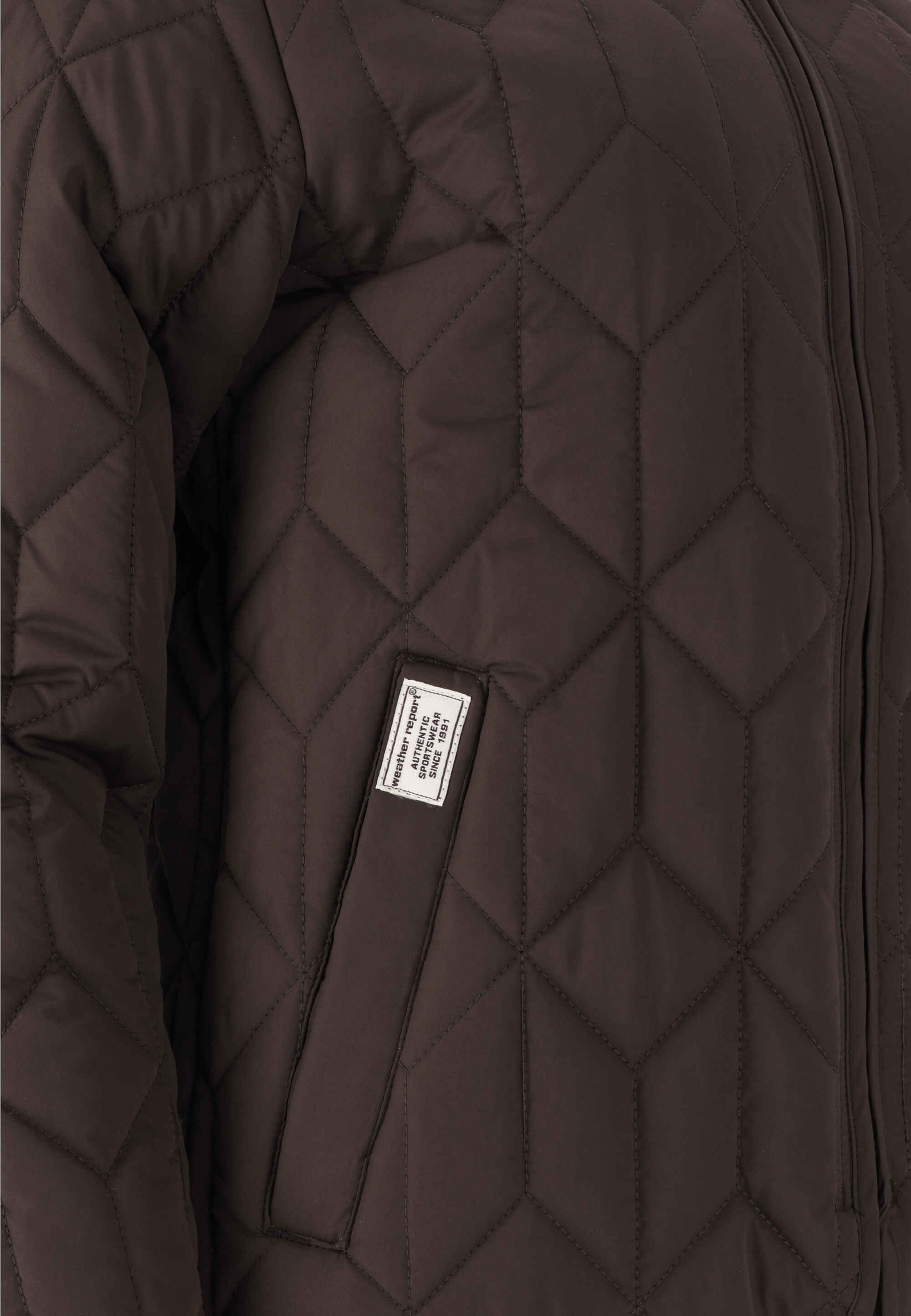 Outdoorjacke REPORT elastischen Piper WEATHER braun-braun Bündchen mit