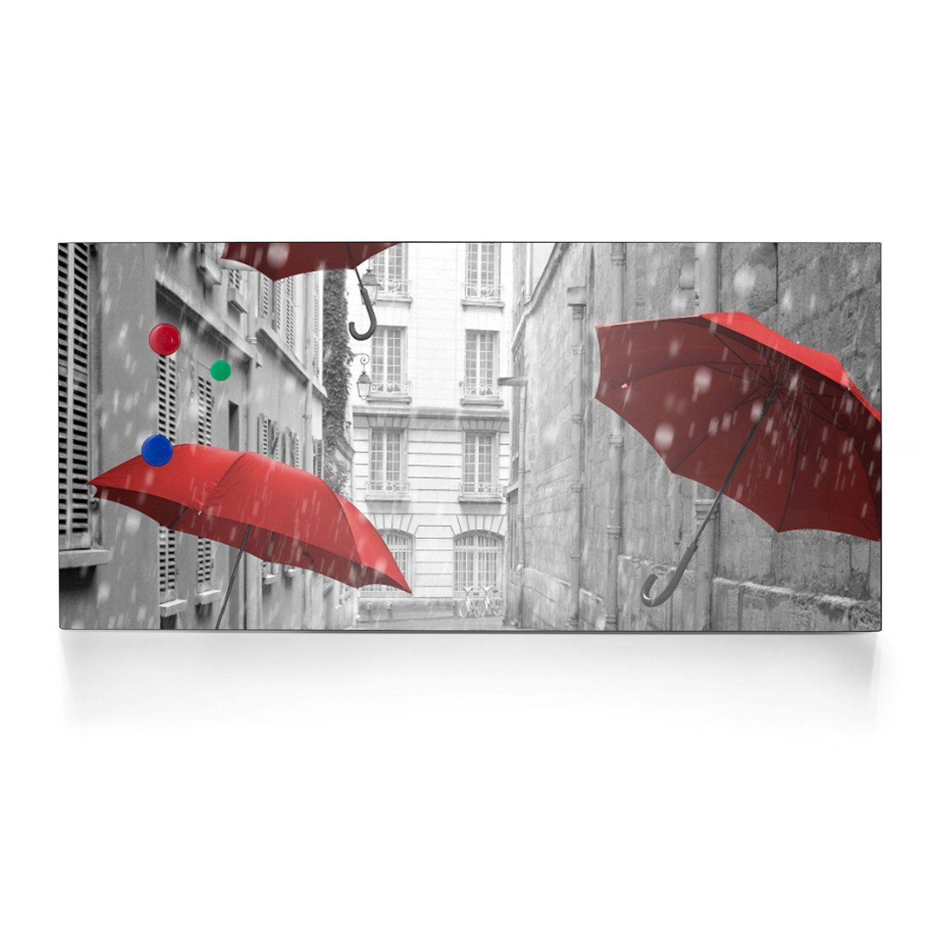 Rote Schirme, banjado schwarz Magnete, Stahlmagnettafel) Wandtafel (inkl. Stahl 4