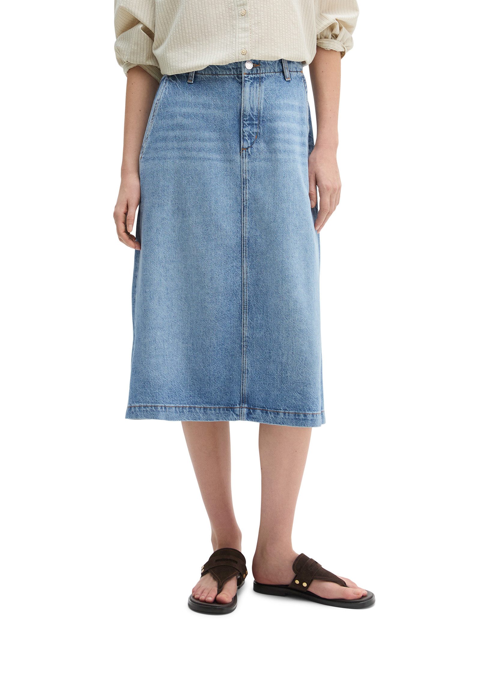 Marc O'Polo Jeansrock aus Lyocell-Leinen-Baumwolle-Mix