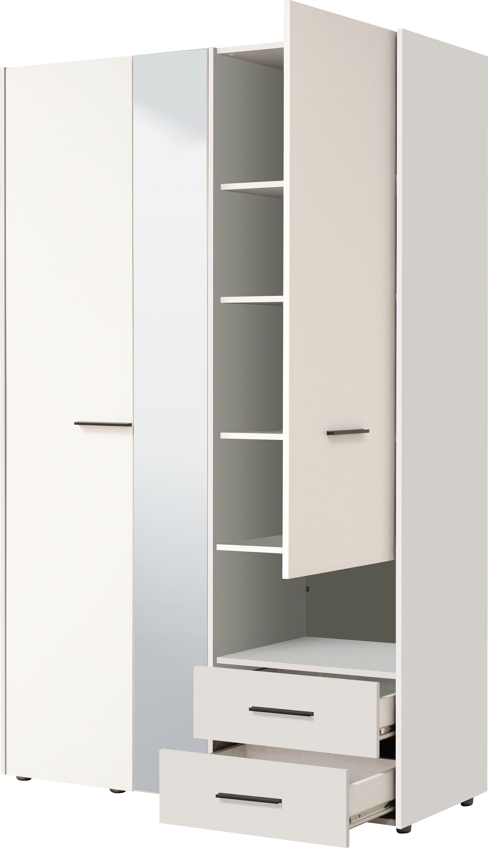 INOSIGN Kleiderschrank Spiegel Opaque weiss Opaque mit | weiss Leon