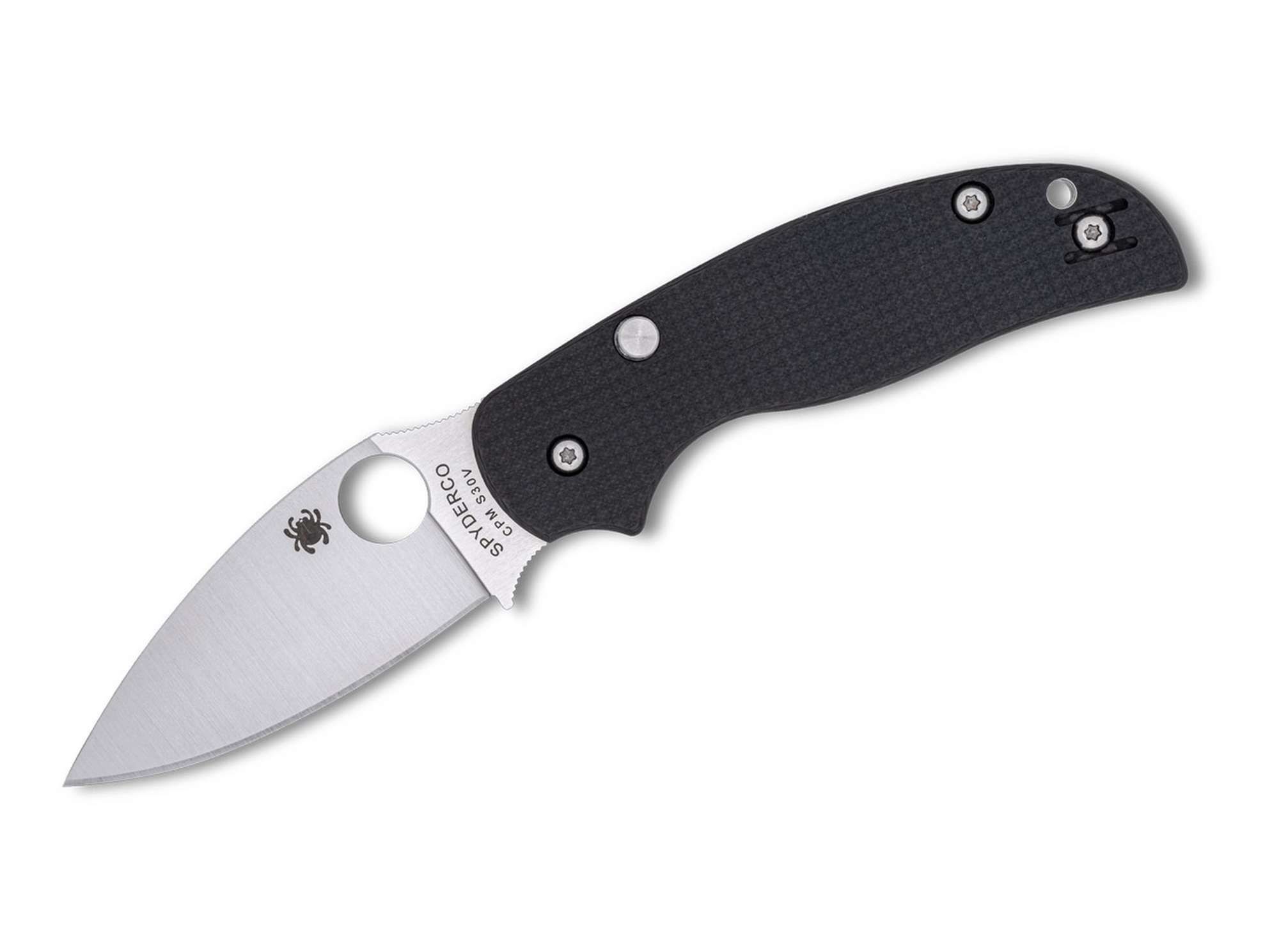 Spyderco Taschenmesser Spyderco Sage 6 CPM-S30V CF Button Compression Lock PlainEdge