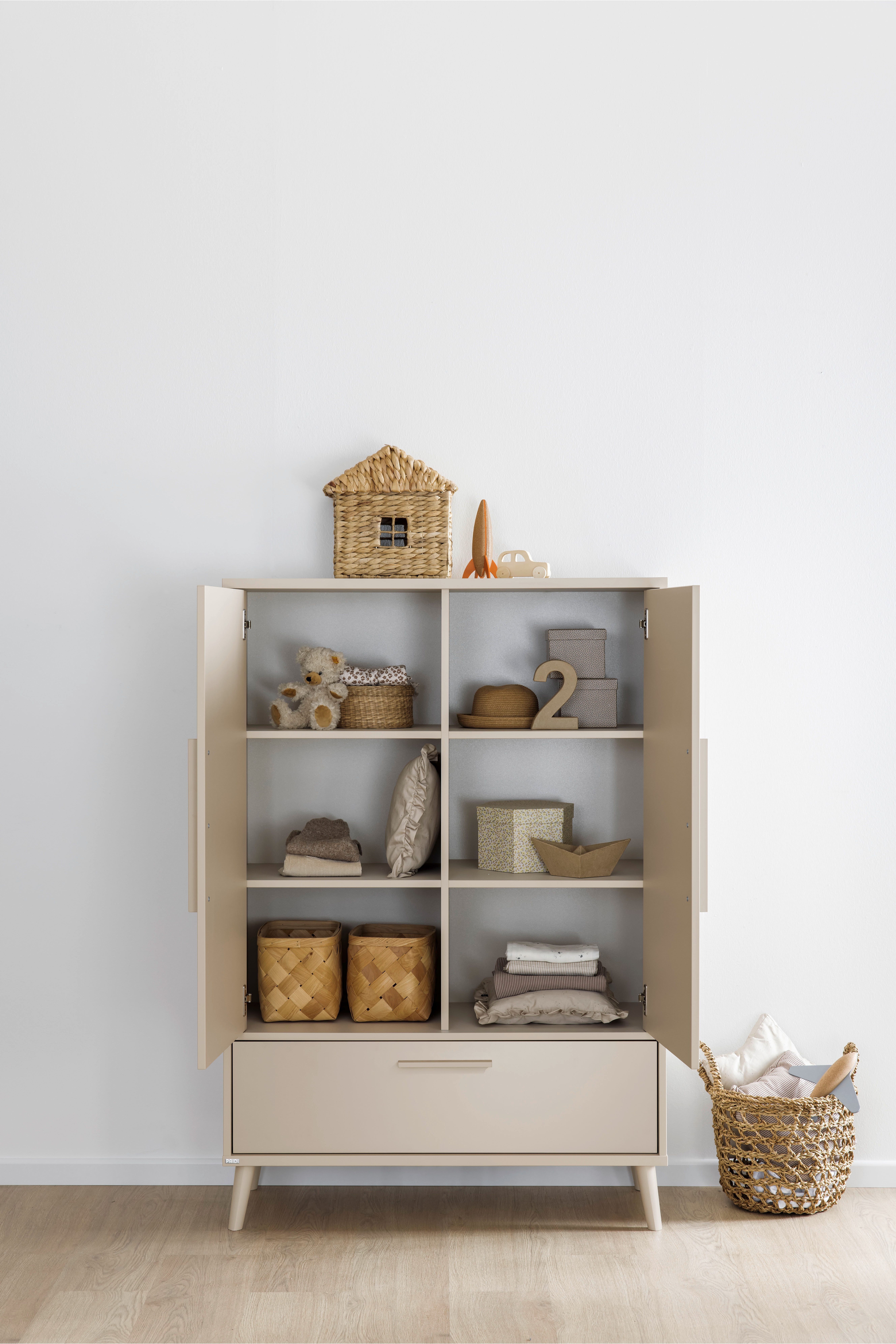 PAIDI Standregal EEFJE mit Schublade, offenen Fächern, verschiedene Ausführungen, Soft-Close, stabiles und langlebiges Regal, geprüfte Qualität