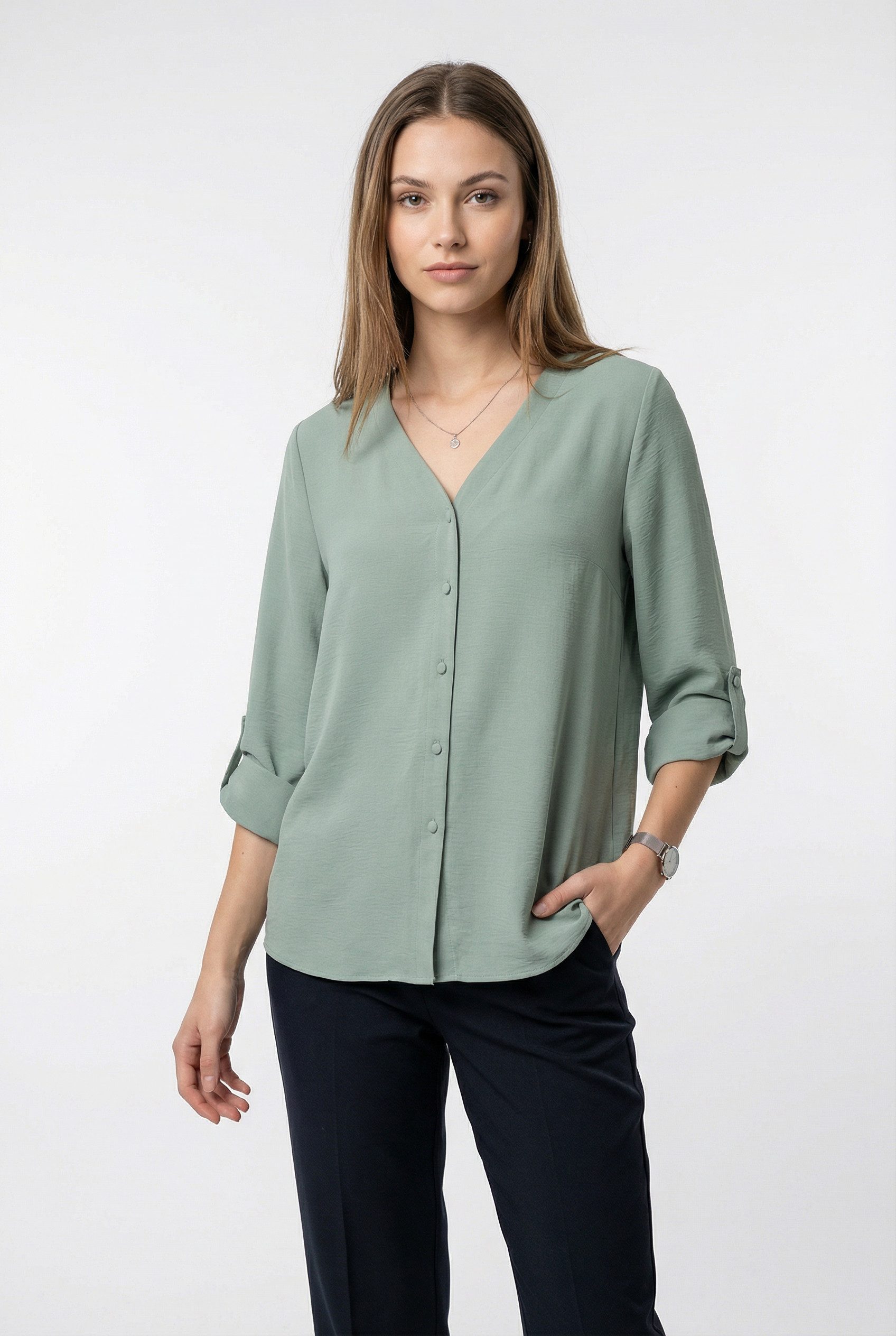 ONLY Shirtbluse ONLJANA METTE V-NECK LS SHIRT NOOS WVN