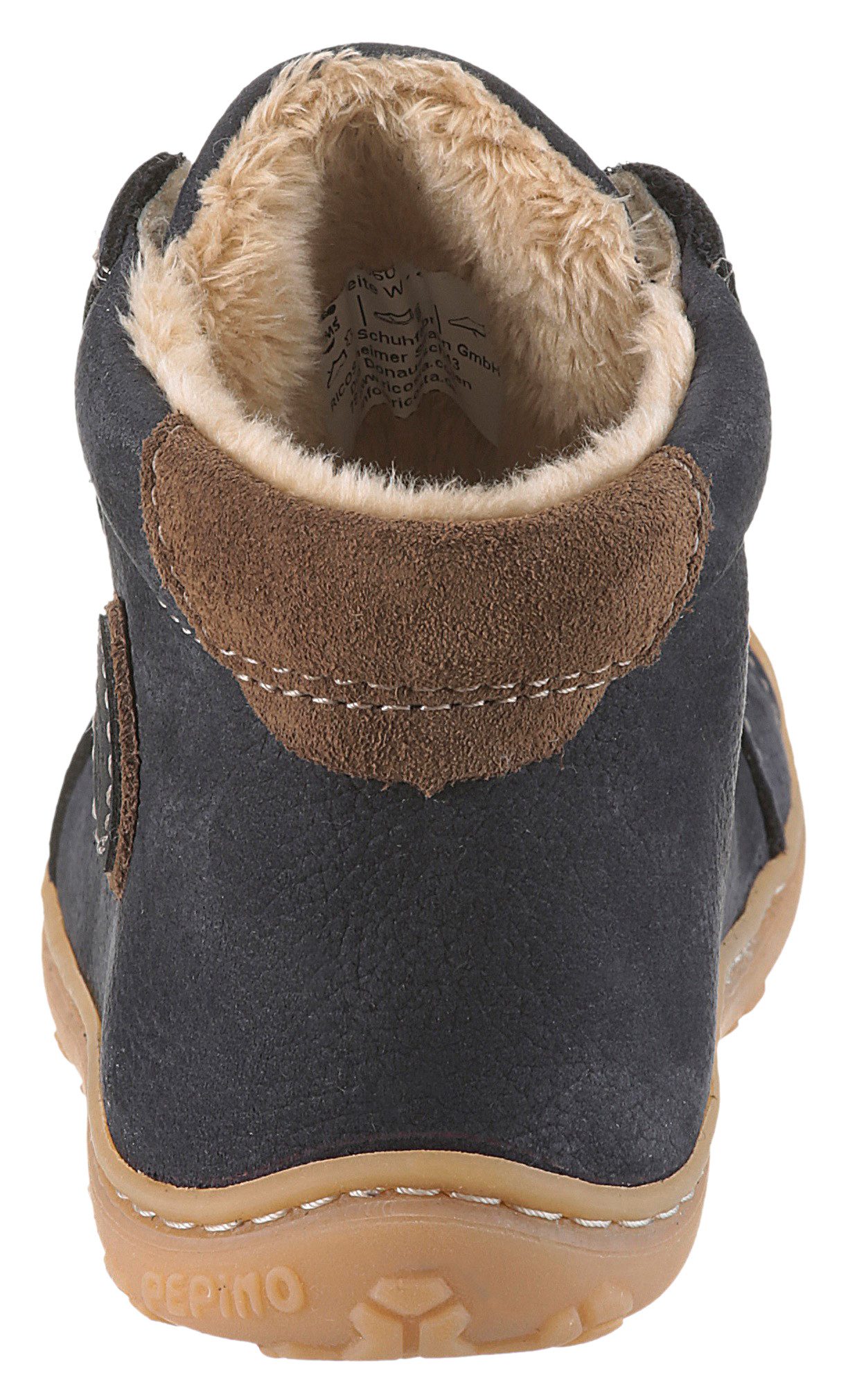 PEPINO by RICOSTA Georgie WMS: weit Lauflernschuh Winterschuh mit Weiten-Meßsystem, Größenschablone zum Download