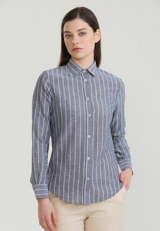 Felix Hardy Hemdbluse Gestreiftes Langarm Hemd