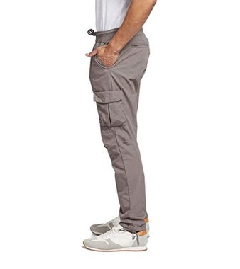 khujo Cargohose khujo Andrei Hose modische Herren Cargo-Hose mit seitlichen Eingrifftaschen Stoff-Hose Grau