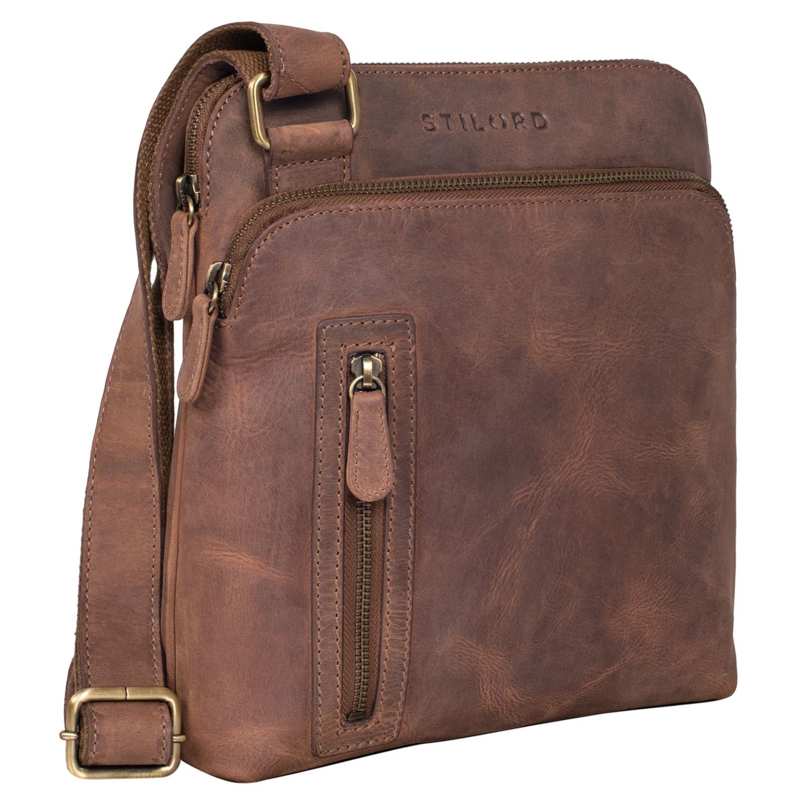 Schultertasche "Heike" Leder Umhängetasche Vintage