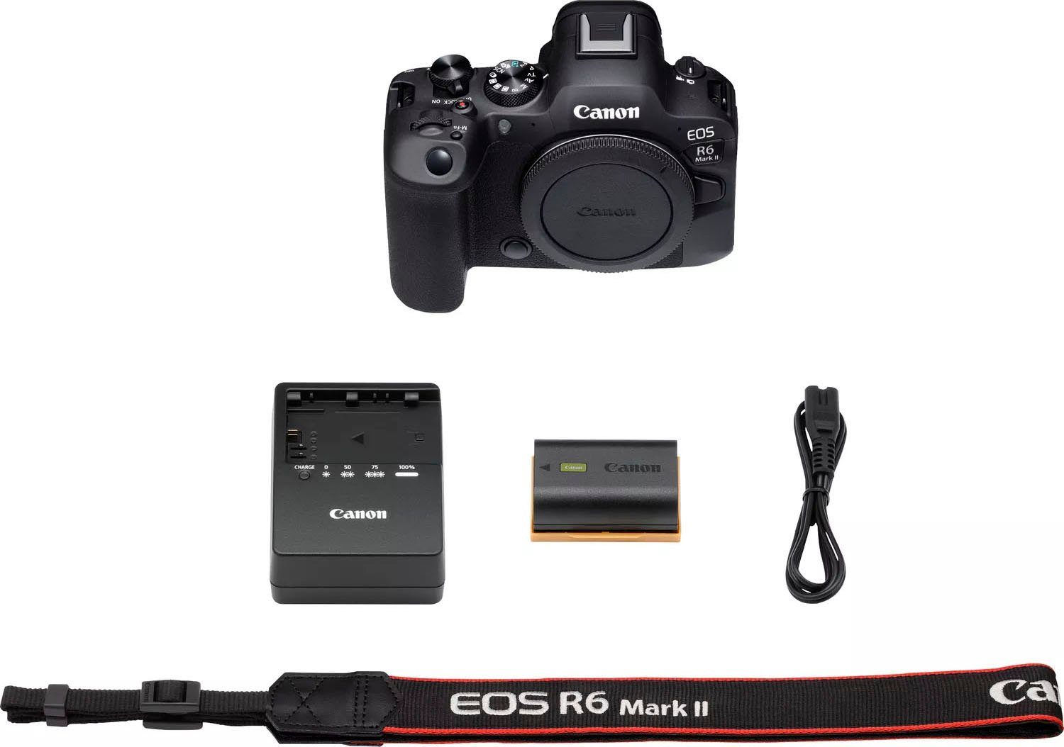 Canon EOS R6 Mark II Body (Gehäuse) Systemkamera (24,2 MP, Bluetooth, WLAN (Wi-Fi), Hybridkamera für Foto und Video ohne Kompromisse)