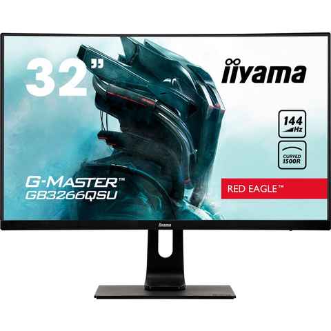 Iiyama G-MASTER GB3266QSU-B1 Curved-LED-Monitor (80 cm/31,5 ", 2560 x 1440 px, WQHD, 1 ms Reaktionszeit, 144 Hz, VA LED)