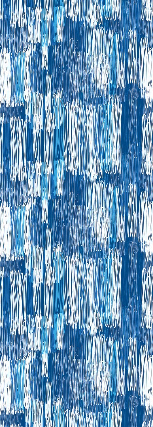 queence Vinyltapete Muster-Blau, glatt, Streifen, 90x250cm, selbstklebend, kinderleichte Anbringung, Sticker
