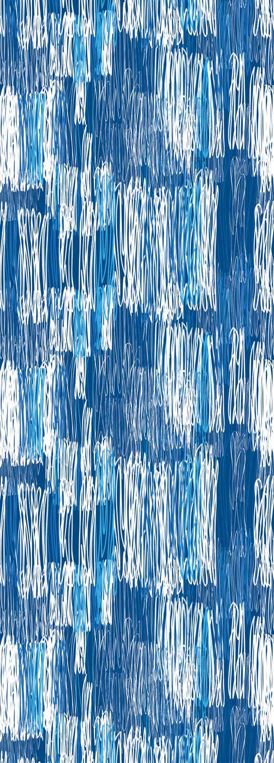queence Vinyltapete Muster-Blau, Streifen, 90 x 250 cm, selbstklebend