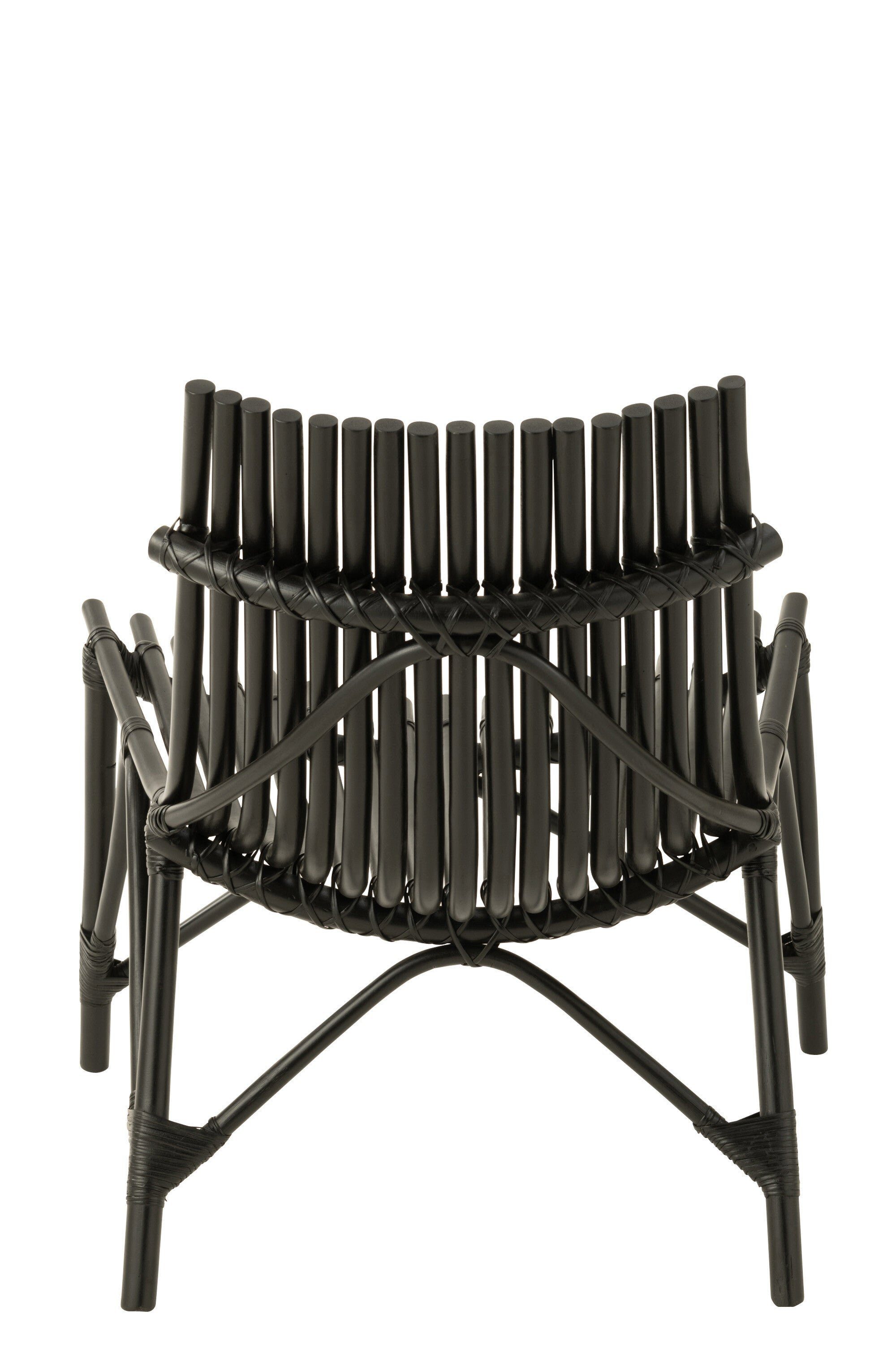 in Schwarz Rattan-Stuhl Exquisiter GILDE oder Elegan Naturell Dekoobjekt Handgefertigte
