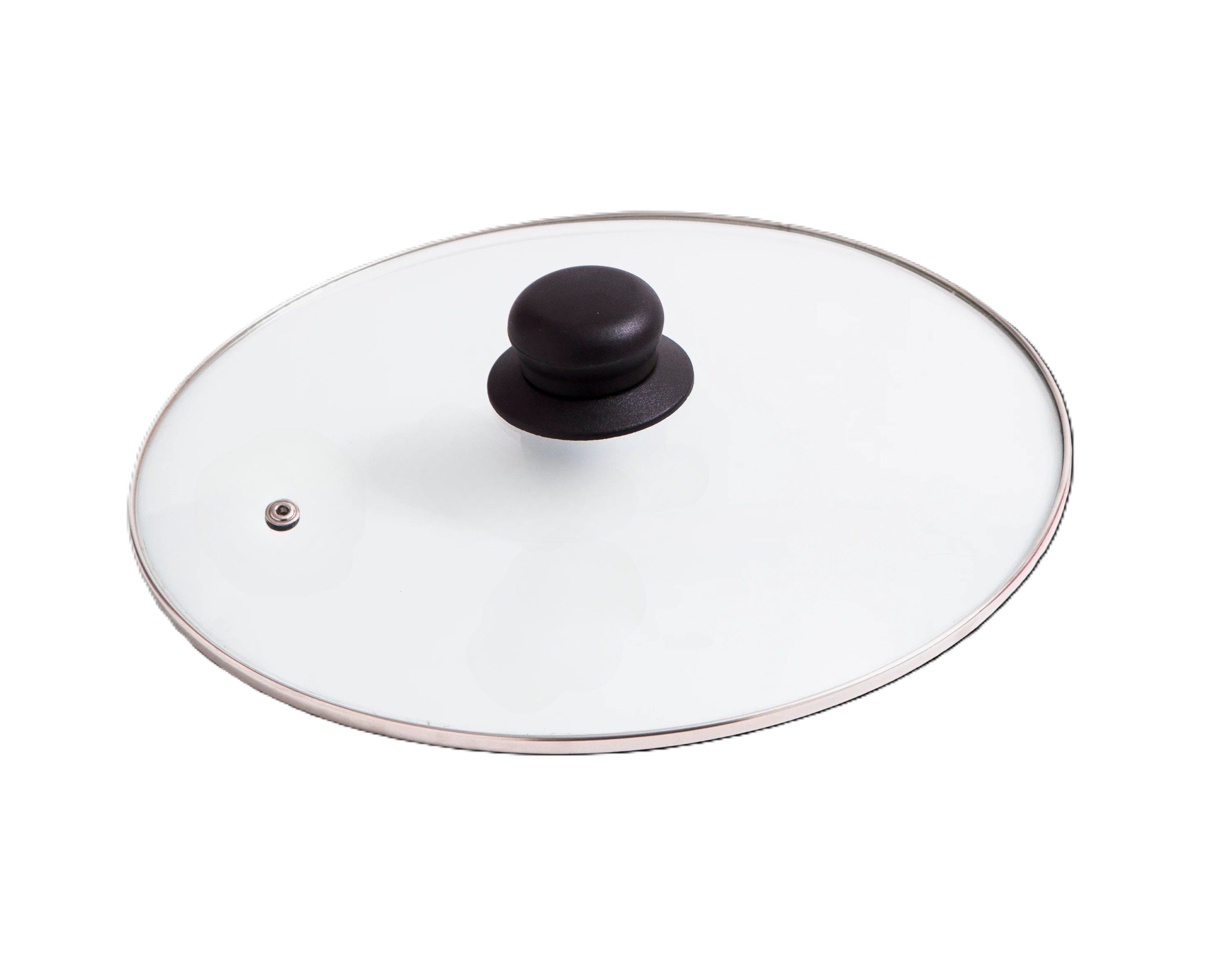 Cheffinger Topfdeckel, (1-tlg), Kochdeckel mit Dampfauslass und Edelstahlrand, für Töpfe und Pfannen