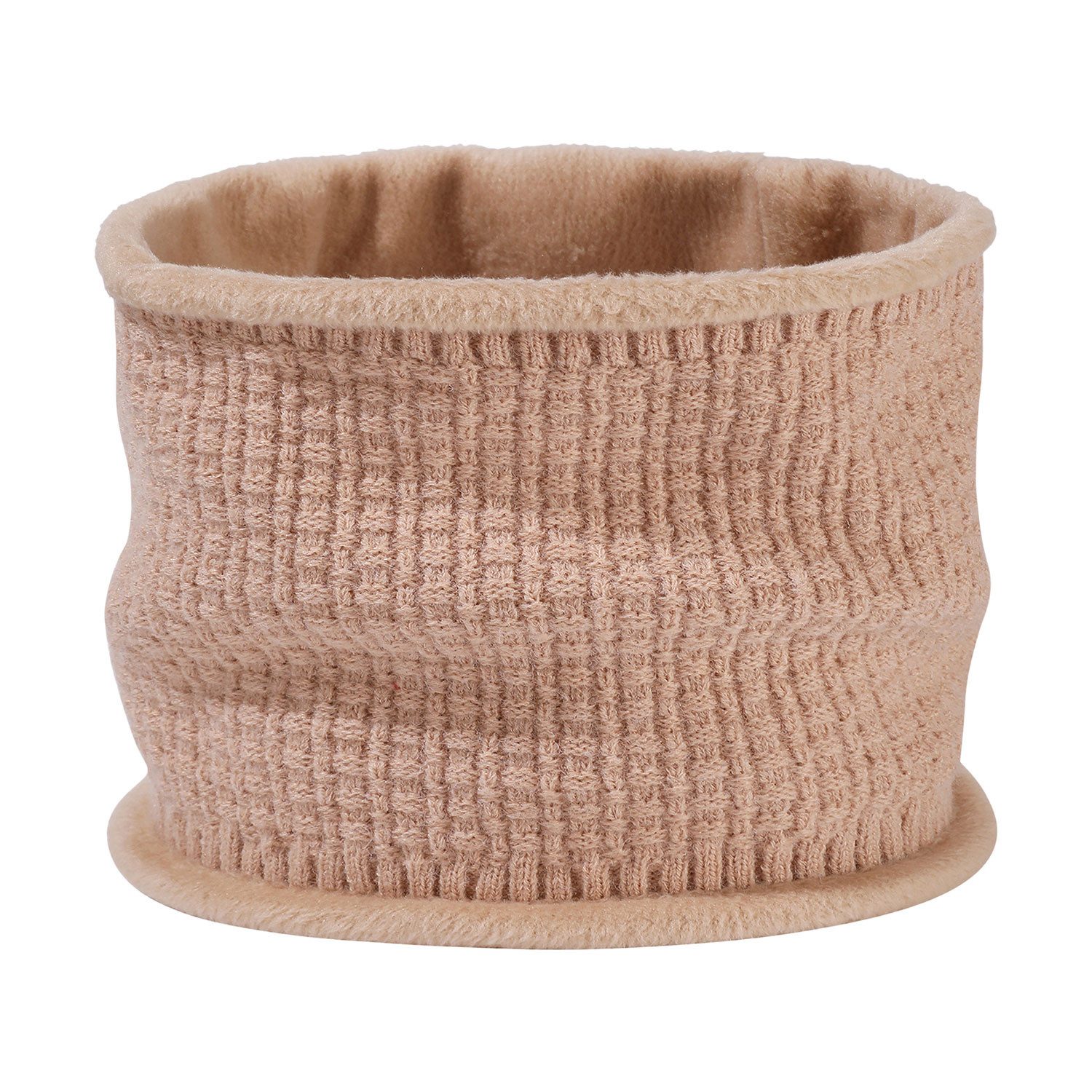 Strickschal Loop Schal Damen Herren Thermal Fleece Schlauchschal