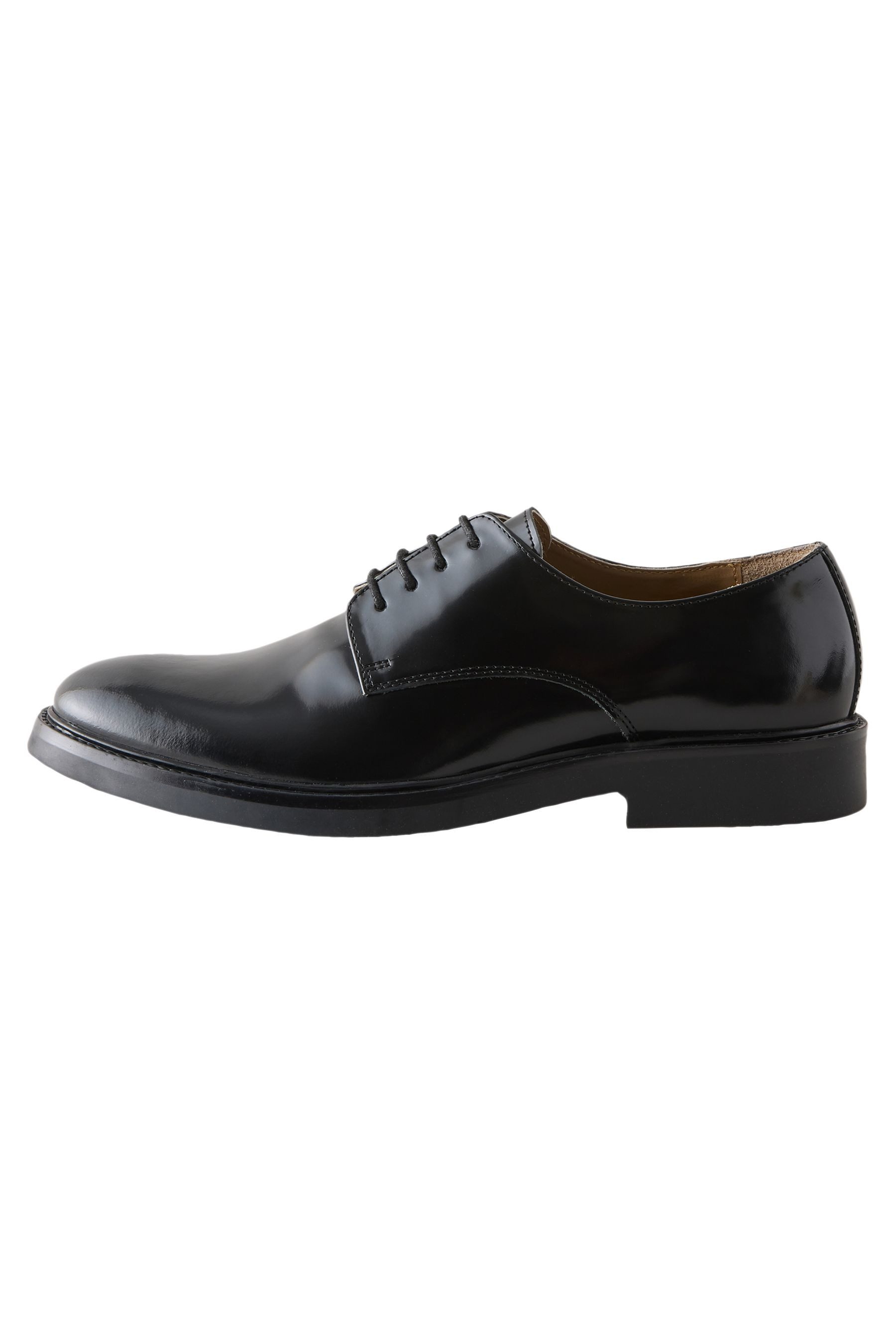 Next Glänzende Derby-Schuhe aus Leder Schnürschuh (1-tlg)
