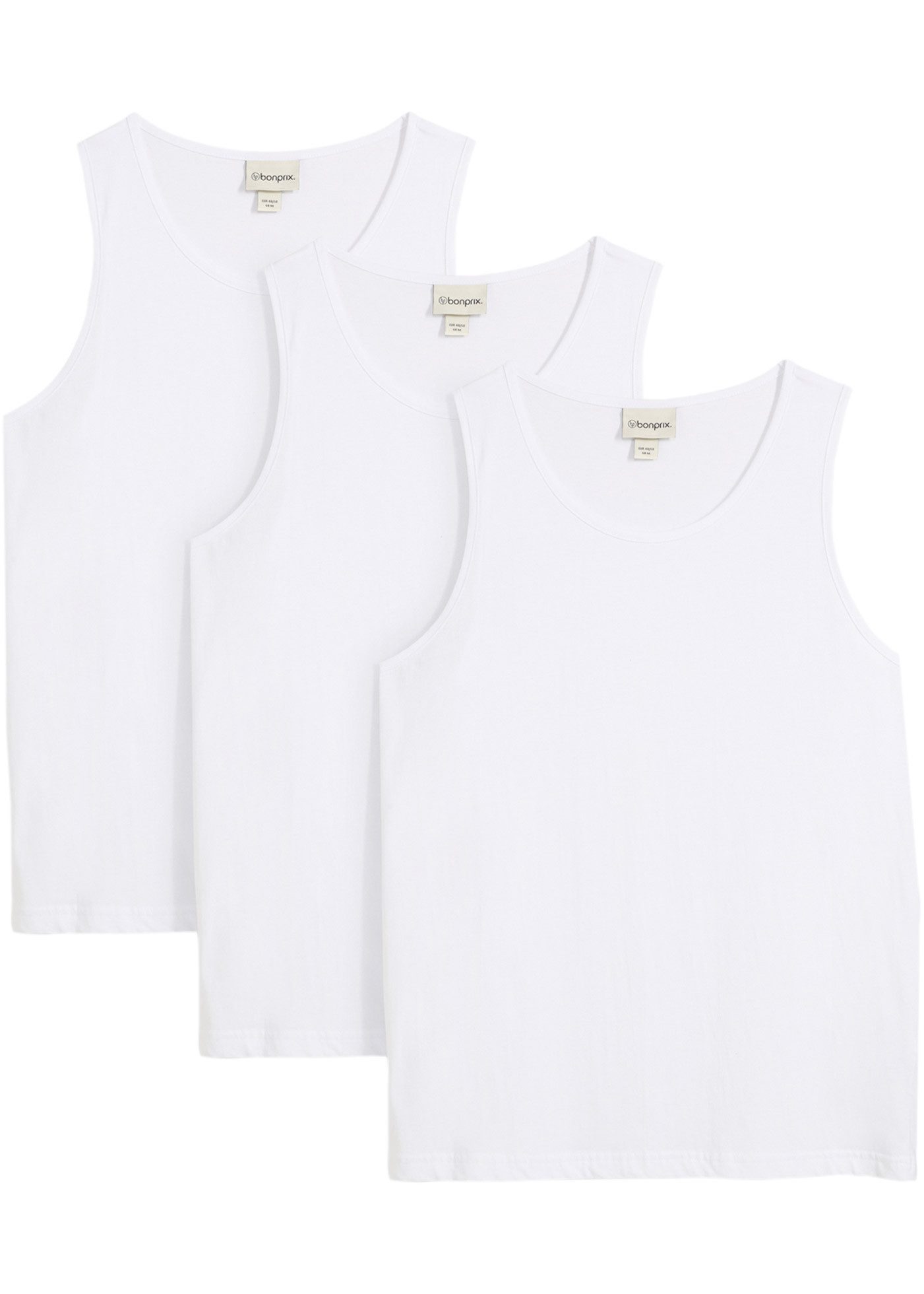 bonprix Tanktop (Packung, 3-tlg) Regular Fit, Rundhalsausschnitt
