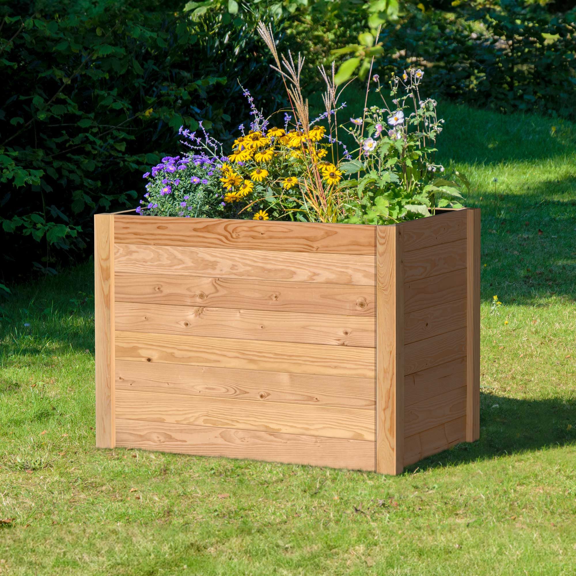 dobar Hochbeet Douglasie 2.0, Größe XL, ca. 106 x 65,5 x 76 cm (L x B x H) mit Füllvolumen von ca. 420 Litern
