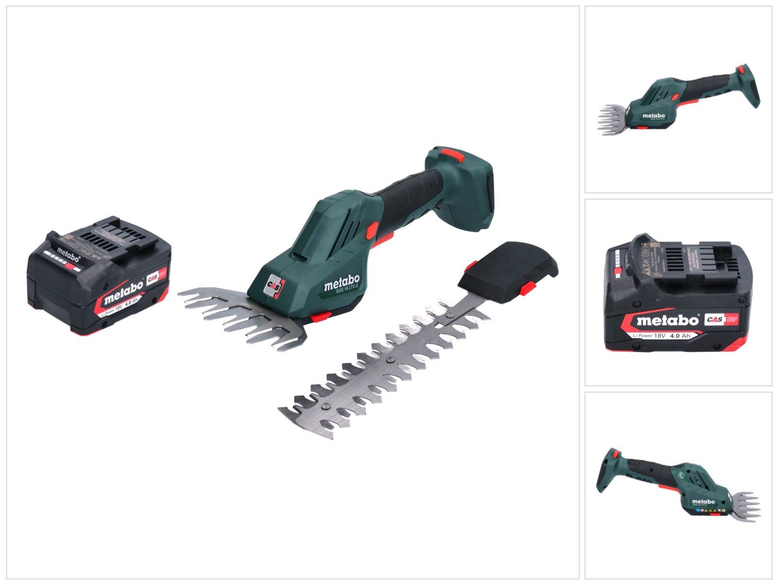 metabo Akku-Grasschere SGS 18 LTX Q Akku Gras und Strauchschere 18 V + 1x Akku 4,0 Ah - ohne