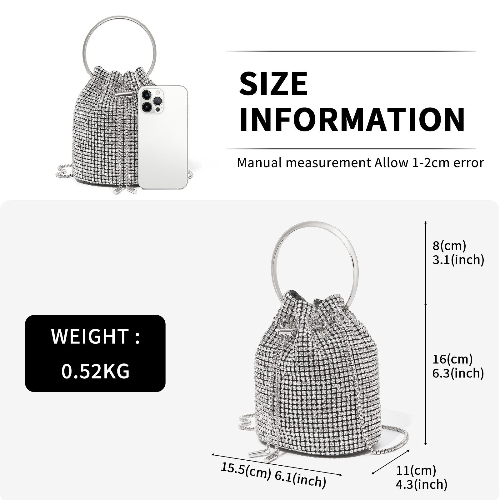Miss Lulu Abendtasche Damen Glänzende Handtasche günstig online kaufen