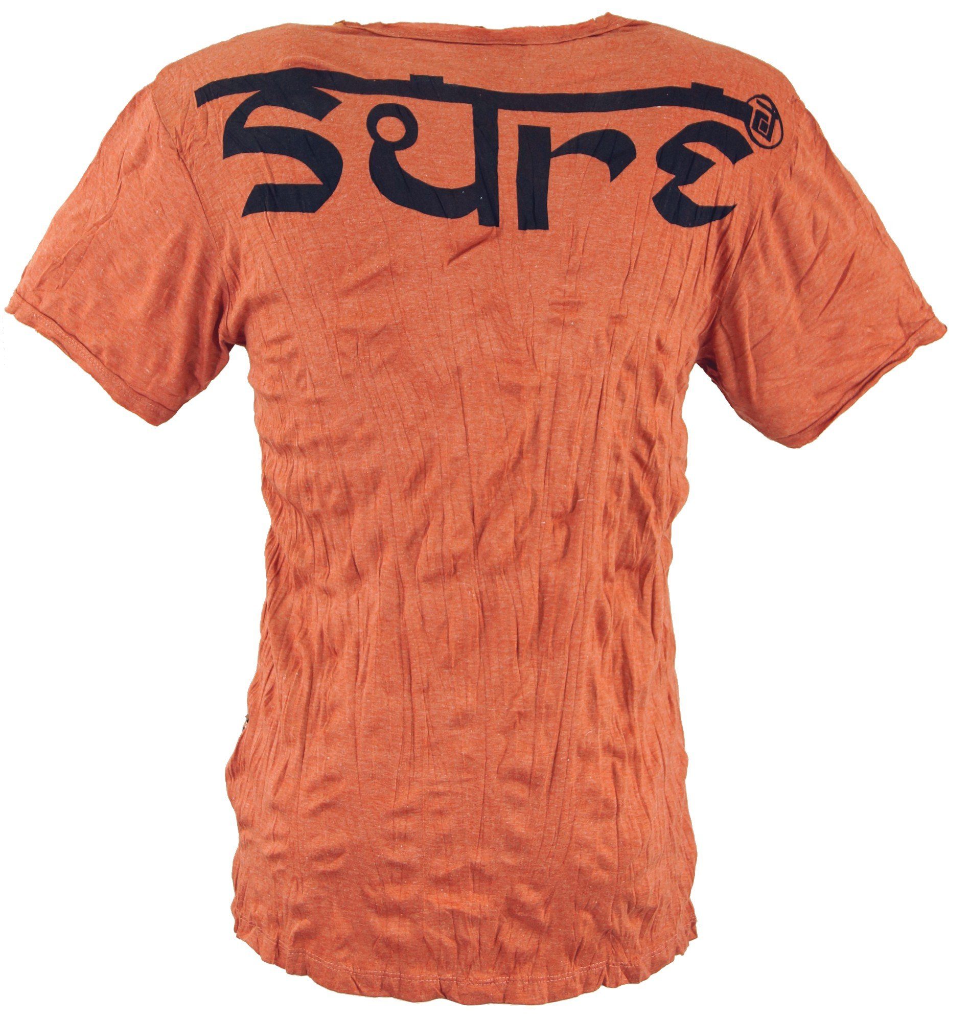 T-Shirt Guru-Shop - alternative rostorange Style, T-Shirt Sure Goa Bekleidung Buddha Festival,
