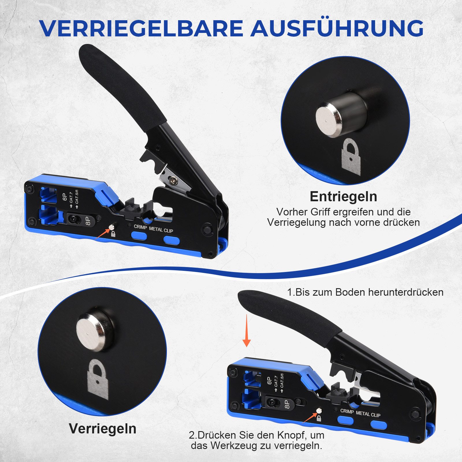 JOYOLEDER Crimpzange RJ45 Crimpwerkzeug Set - günstig online kaufen