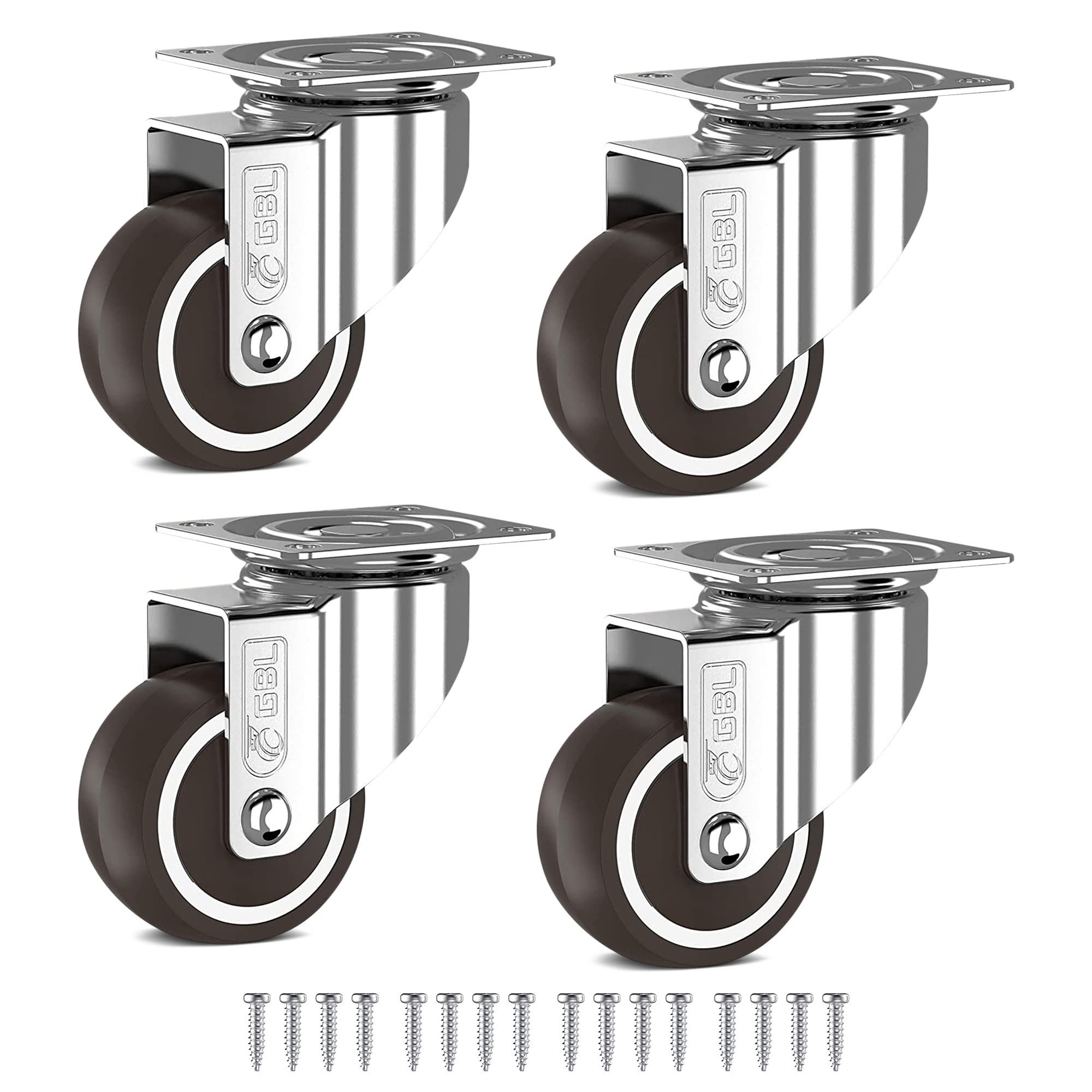 Möbelrolle 4er Pack Heavy Duty Castor Wheels - 50mm bis 200KG - Möbel Caster