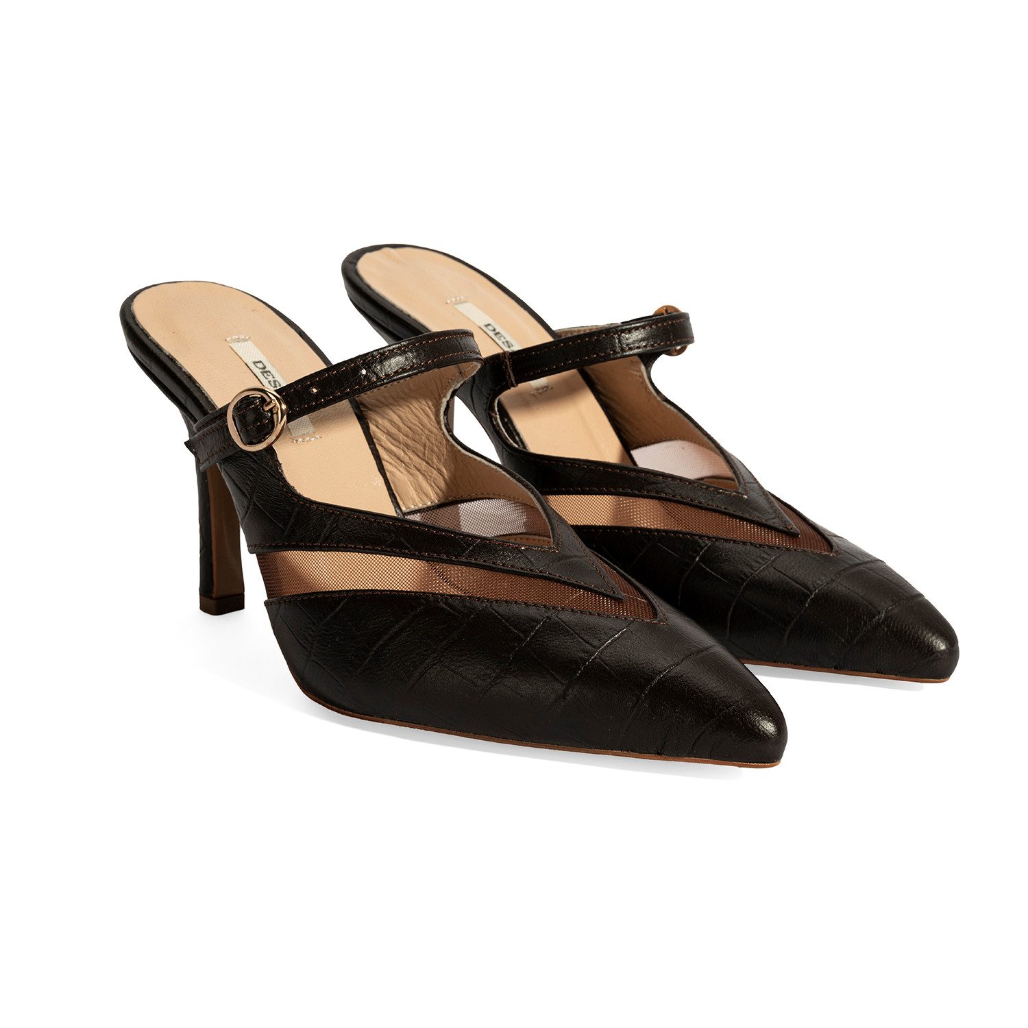 Desa Damen-Pumps im klassischen Stiletto-Look – Obermaterial aus Leder, Le günstig online kaufen