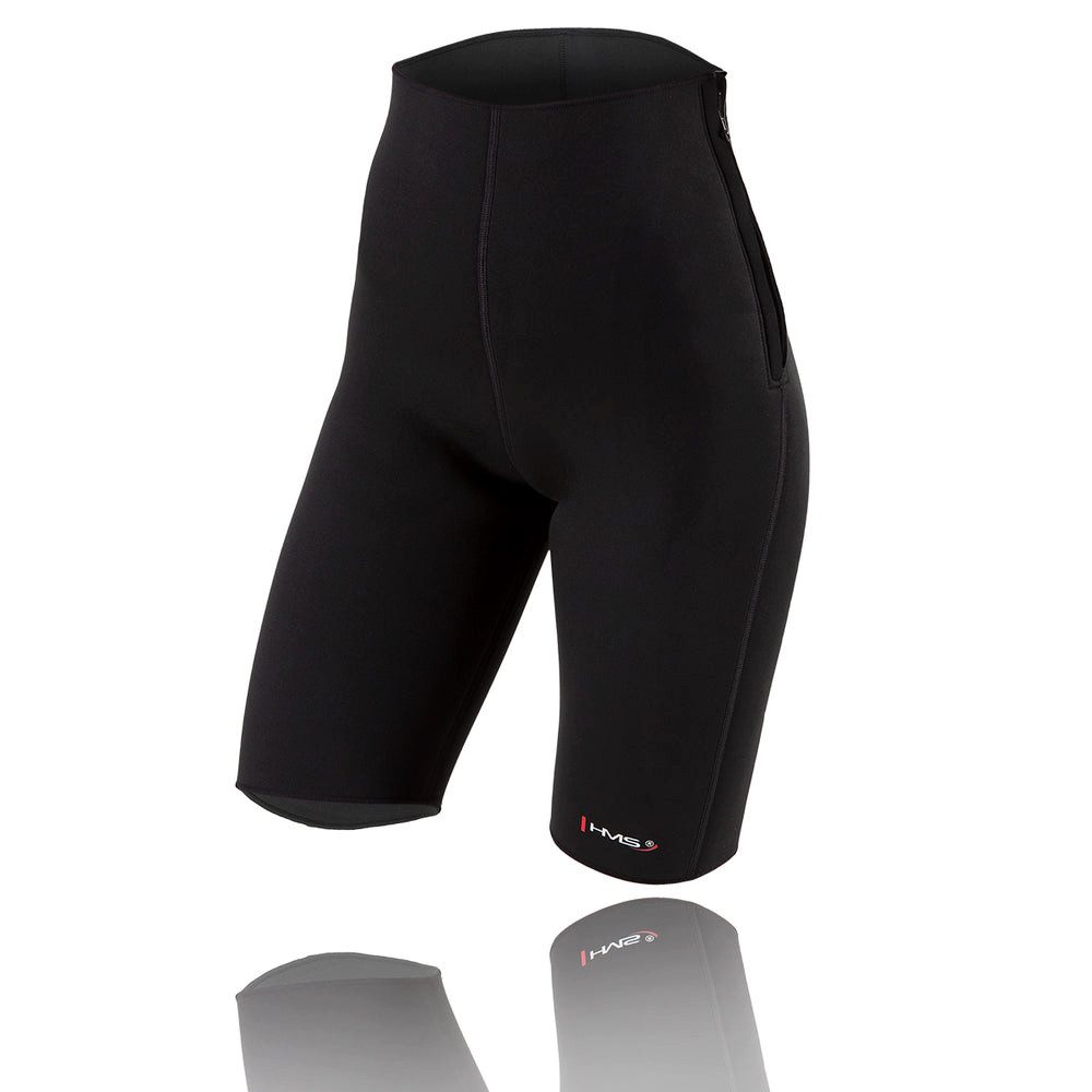 HMS Laufhose Neoprenhose Schwitzhose Figurformer (Spar-Set, 1-tlg., 57 cm elastisch) Neopren, hoher Bund, Reißverschluss, elastisch