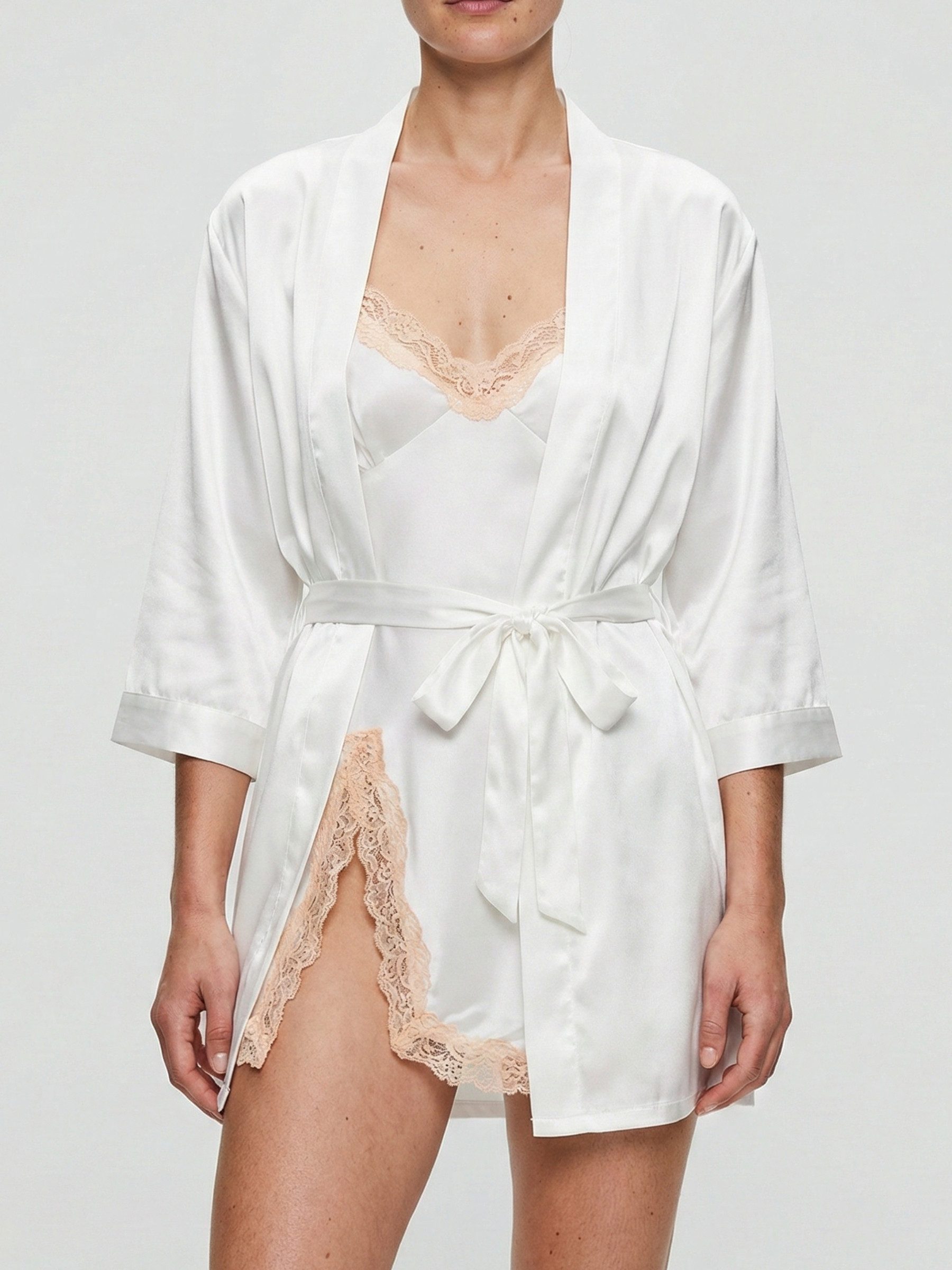 Elegant Love Morgenmantel Negligé-Set–Damen-Loungewear & Nachtwäsche-Set au günstig online kaufen