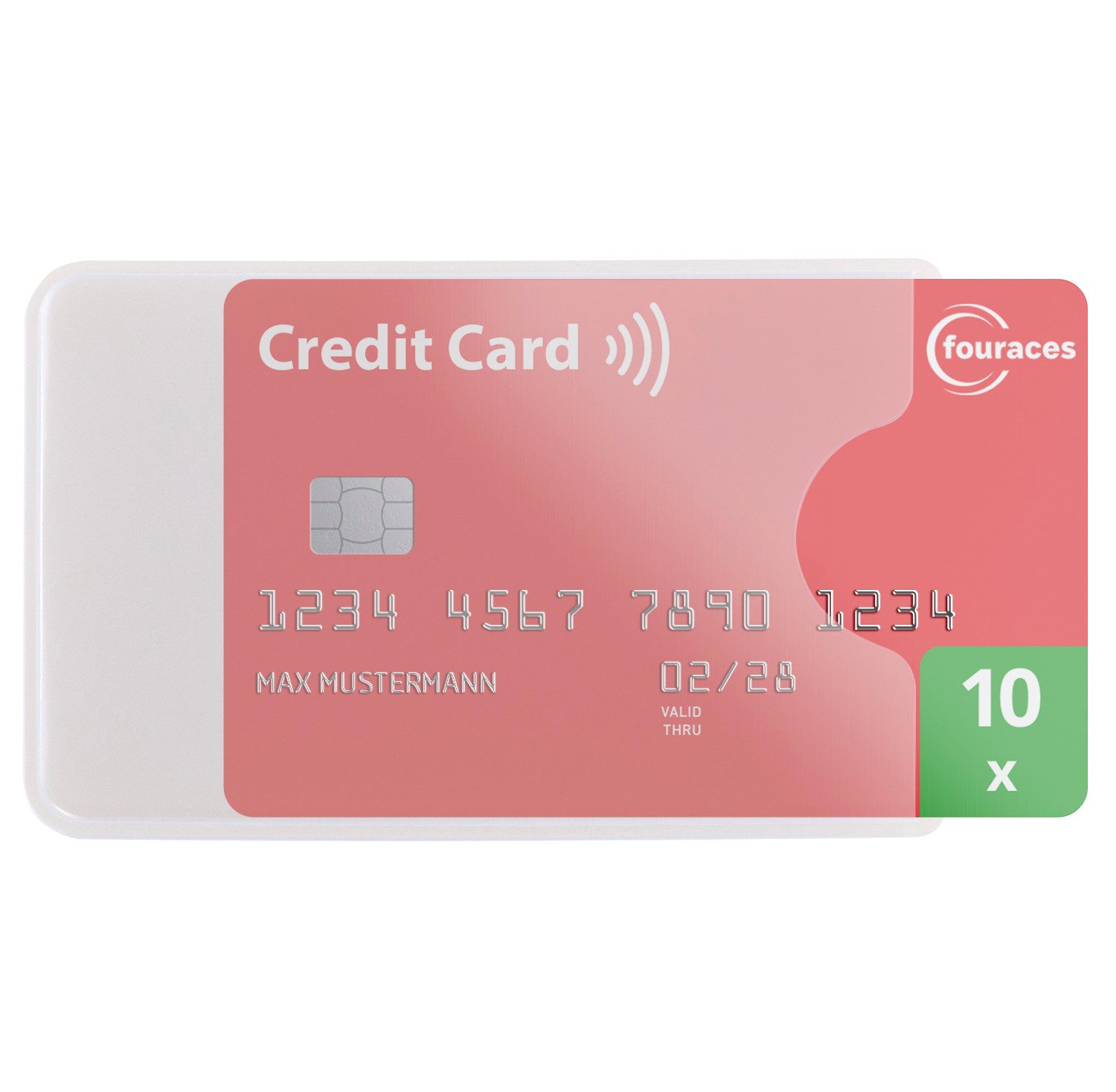 fouraces Etui Kreditkartenhüllen 10 Stück geschlossene Front günstig online kaufen