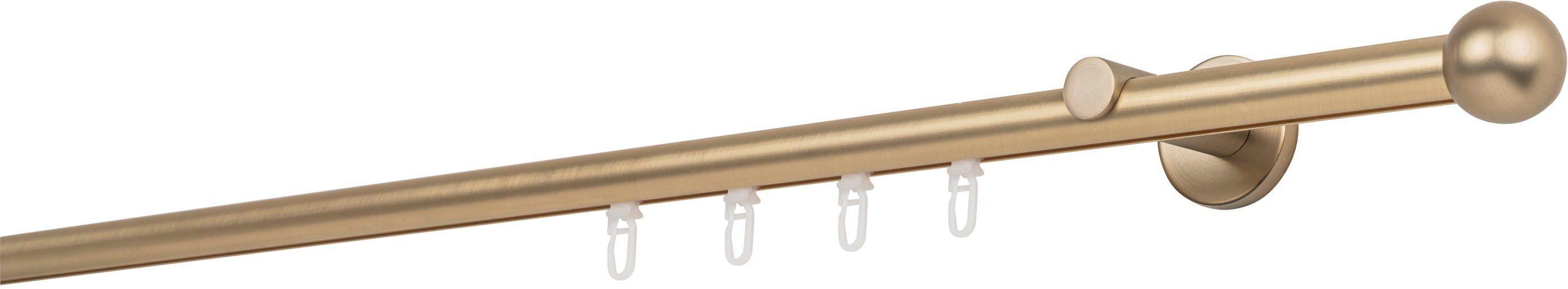 mydeco Gardinenstange 20mm Ball Wandträger 6,5 cm, 1-läufig, Fixmaß, verschraubt